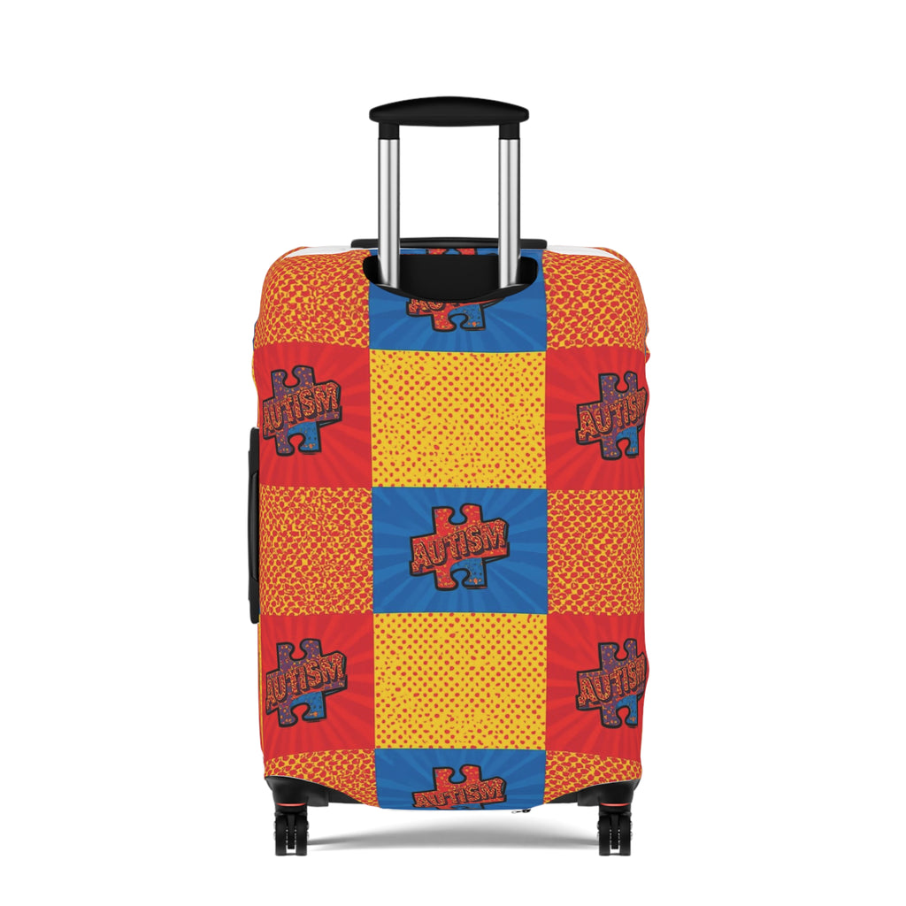 Autism Awareness Puzzle Luggage Cover — Bright Travel Protector
