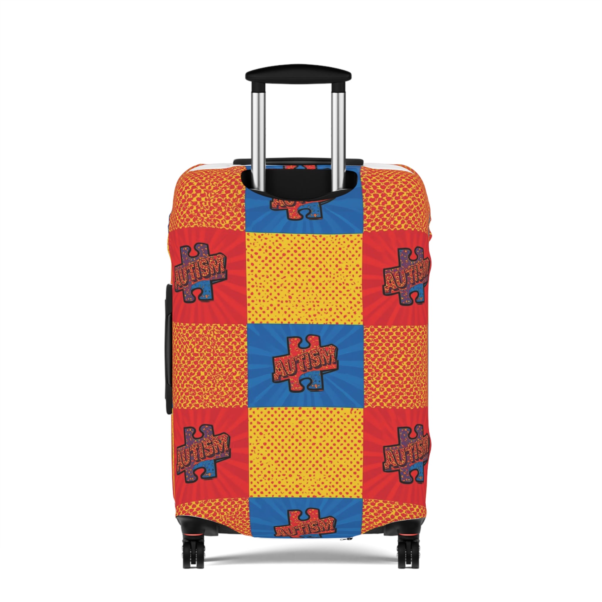 Autism Awareness Puzzle Luggage Cover — Bright Travel Protector