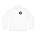 Quarter-Zip Pullover • Colorful Geometric Mushroom Logo — Psychedelic Nature Vibe