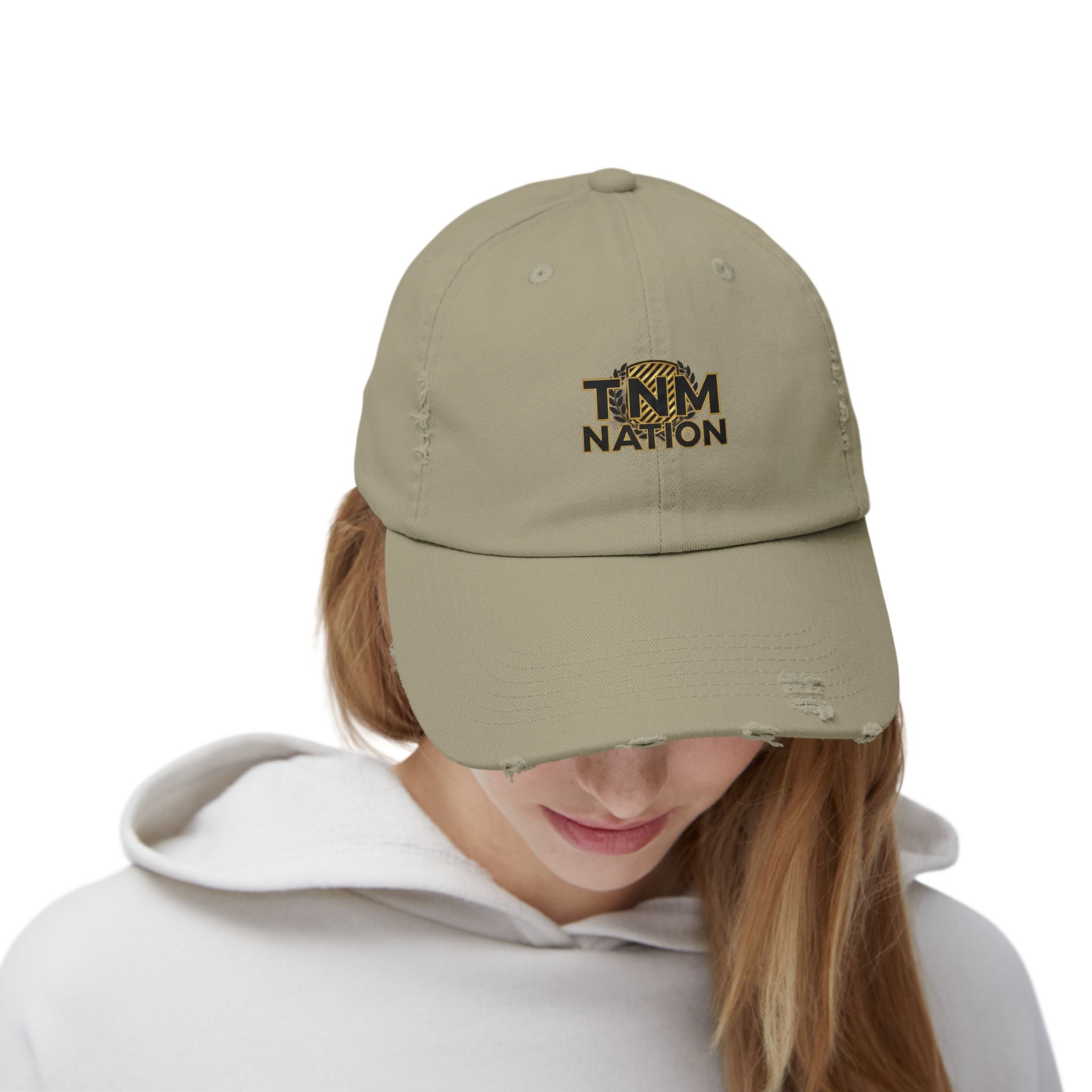 Distressed Baseball Cap — TNM Nation Gold Logo