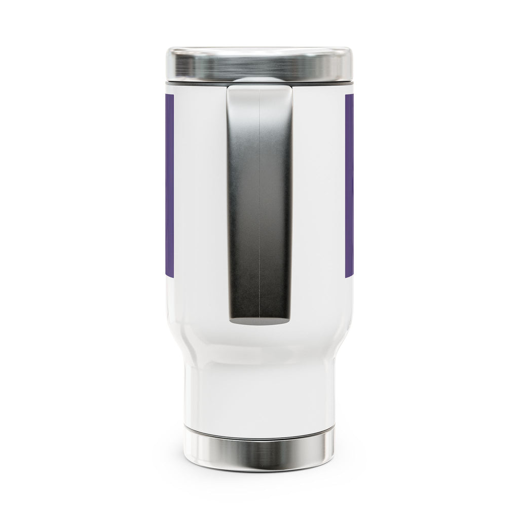 Boombox Retro Travel Mug — 14oz Stainless Steel Handle Tumbler