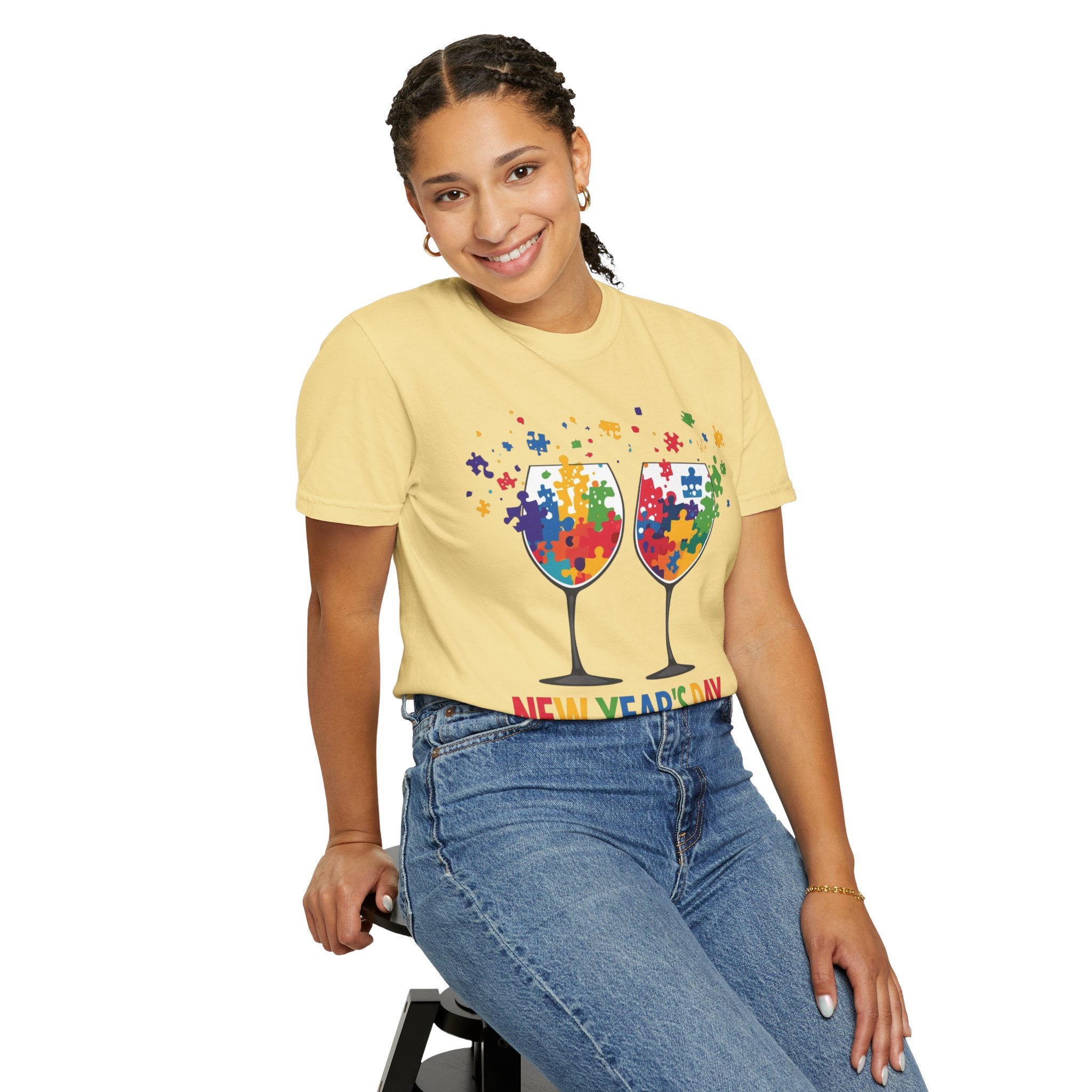 New Year’s Day Puzzle Wine T-Shirt