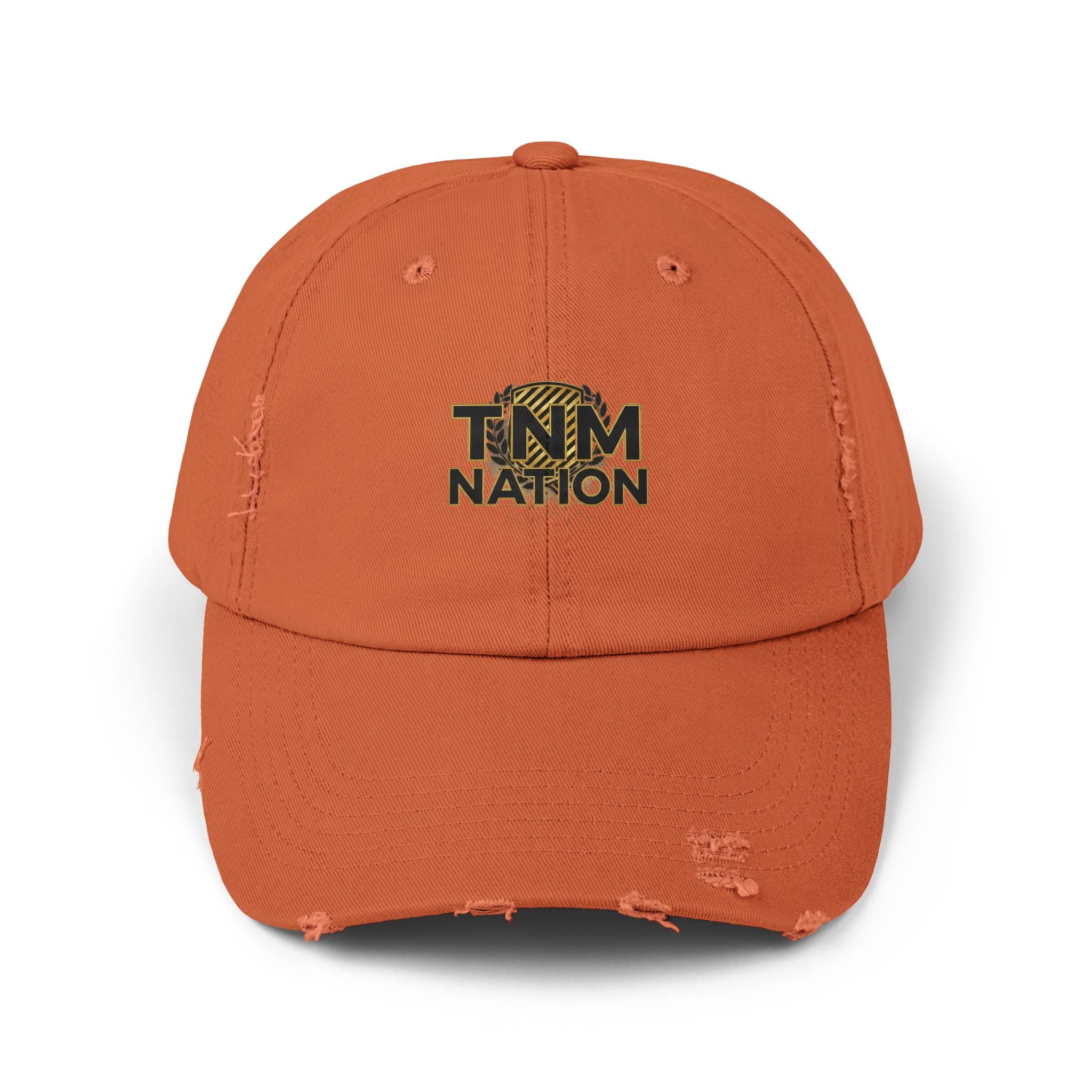 Distressed Baseball Cap — TNM Nation Gold Logo