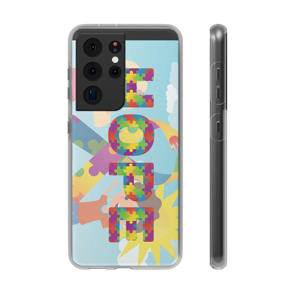 Autism Awareness Phone Case — 'HOPE' Puzzle Heart Flexi Case