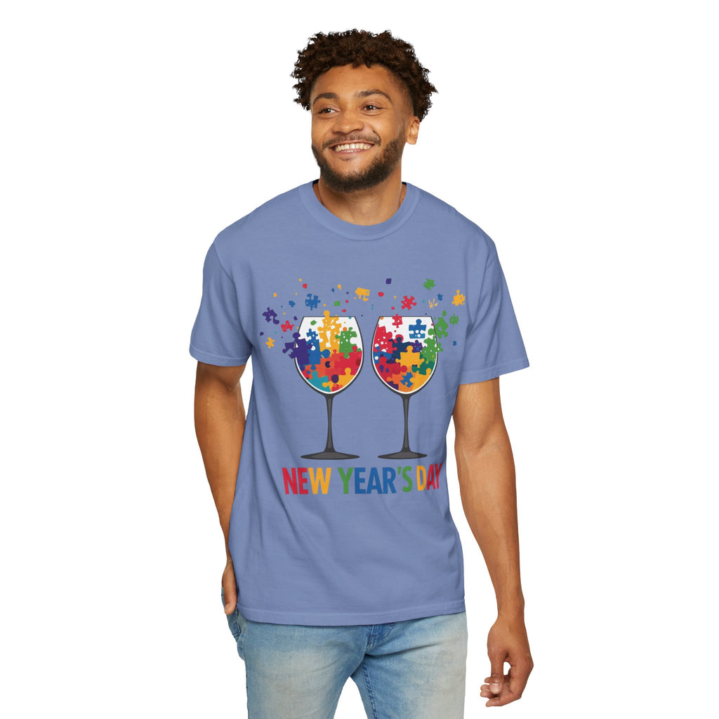 New Year’s Day Puzzle Wine T-Shirt