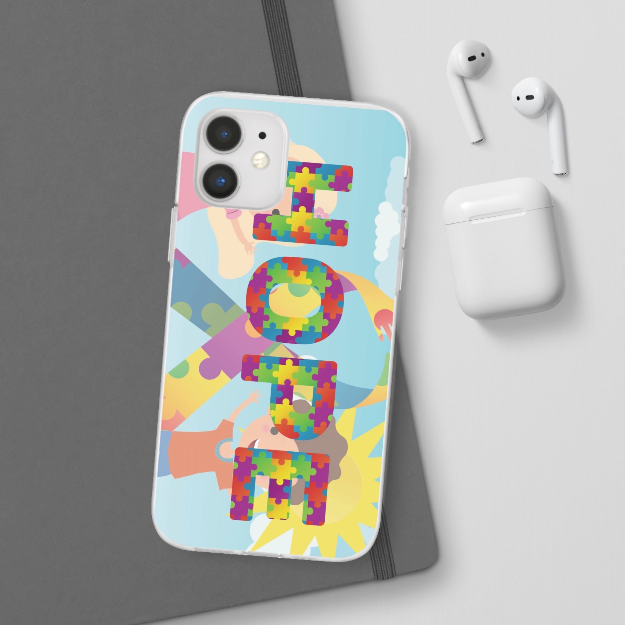 Autism Awareness Phone Case — 'HOPE' Puzzle Heart Flexi Case