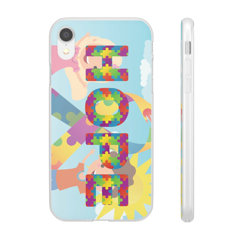 Autism Awareness Phone Case — 'HOPE' Puzzle Heart Flexi Case