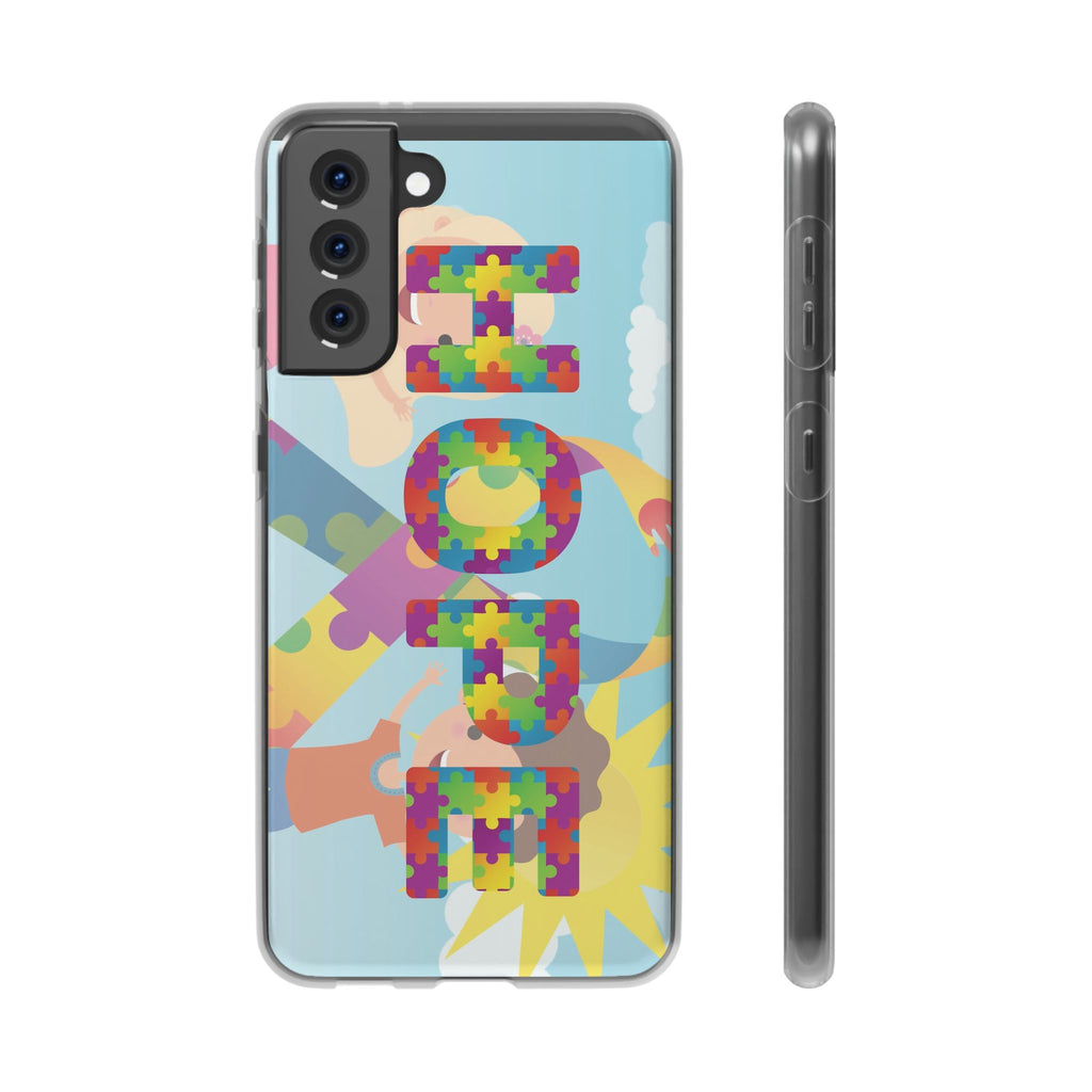 Autism Awareness Phone Case — 'HOPE' Puzzle Heart Flexi Case