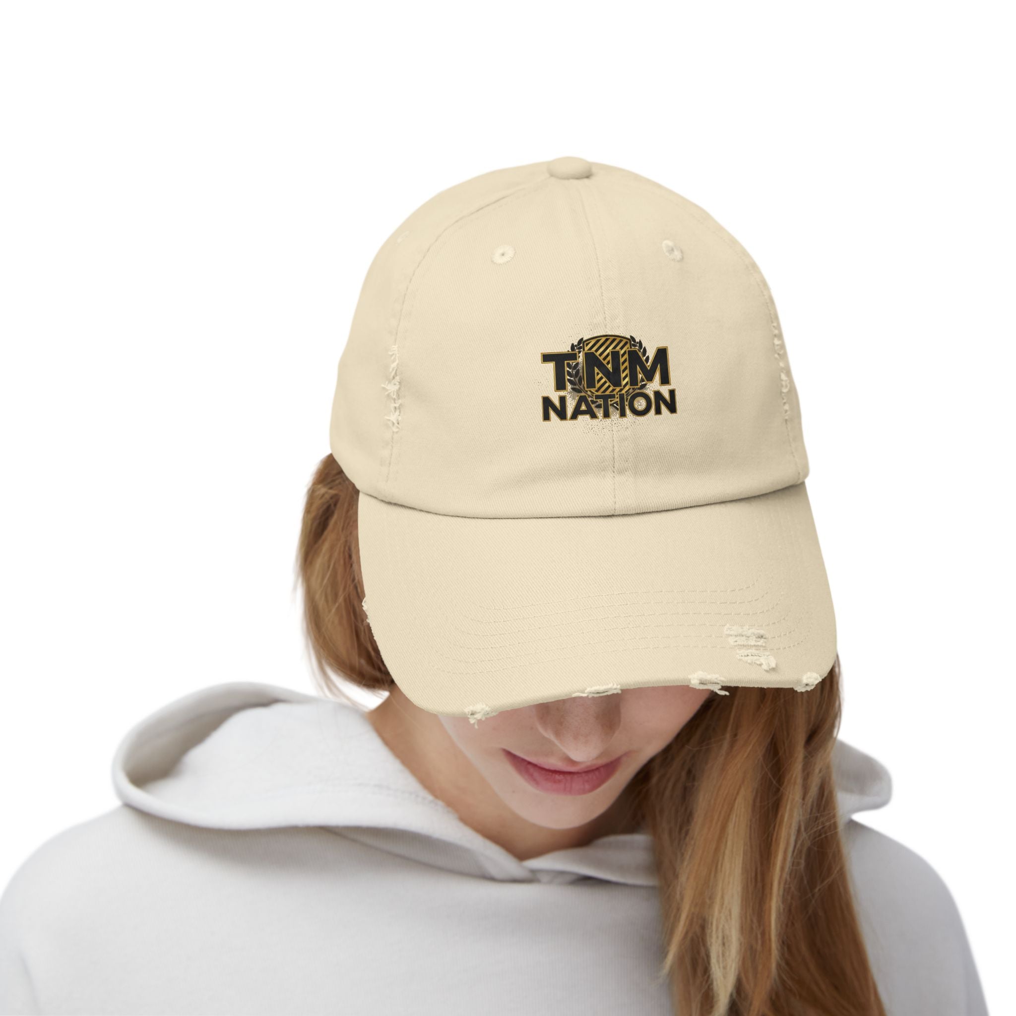 Distressed Baseball Cap — TNM Nation Gold Logo