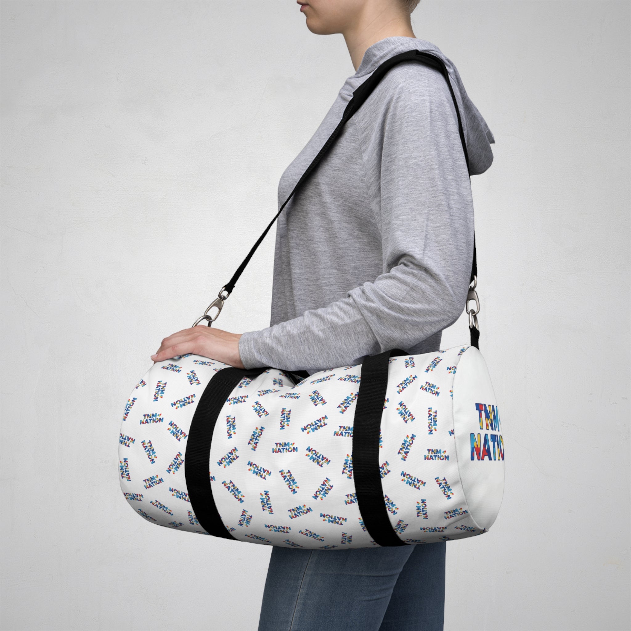 TNM NATION Skateboard Pattern – Lightweight Gym & Weekend Bag