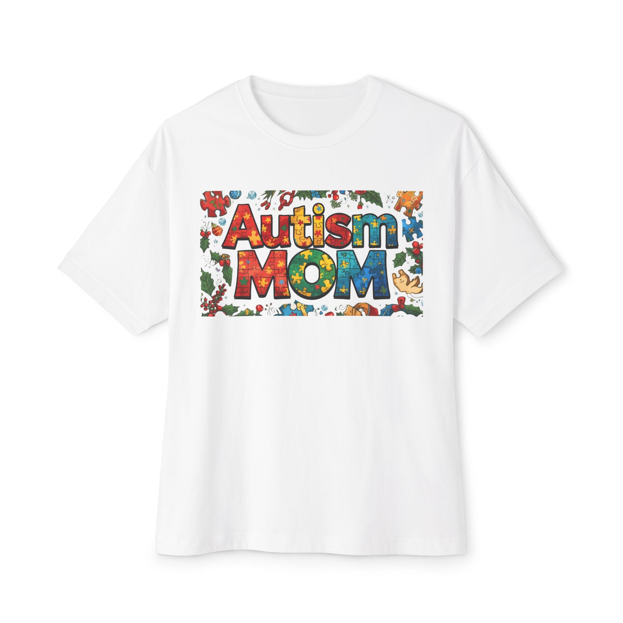 Autism Mom T-Shirt — Colorful Puzzle Piece Awareness Tee