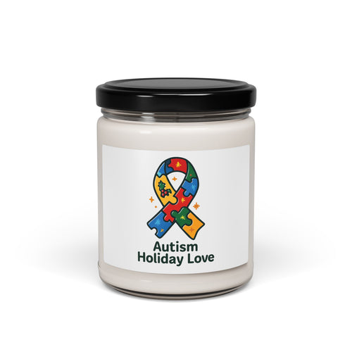 Autism Holiday Love Soy Candle — 9oz Scented Awareness Candle