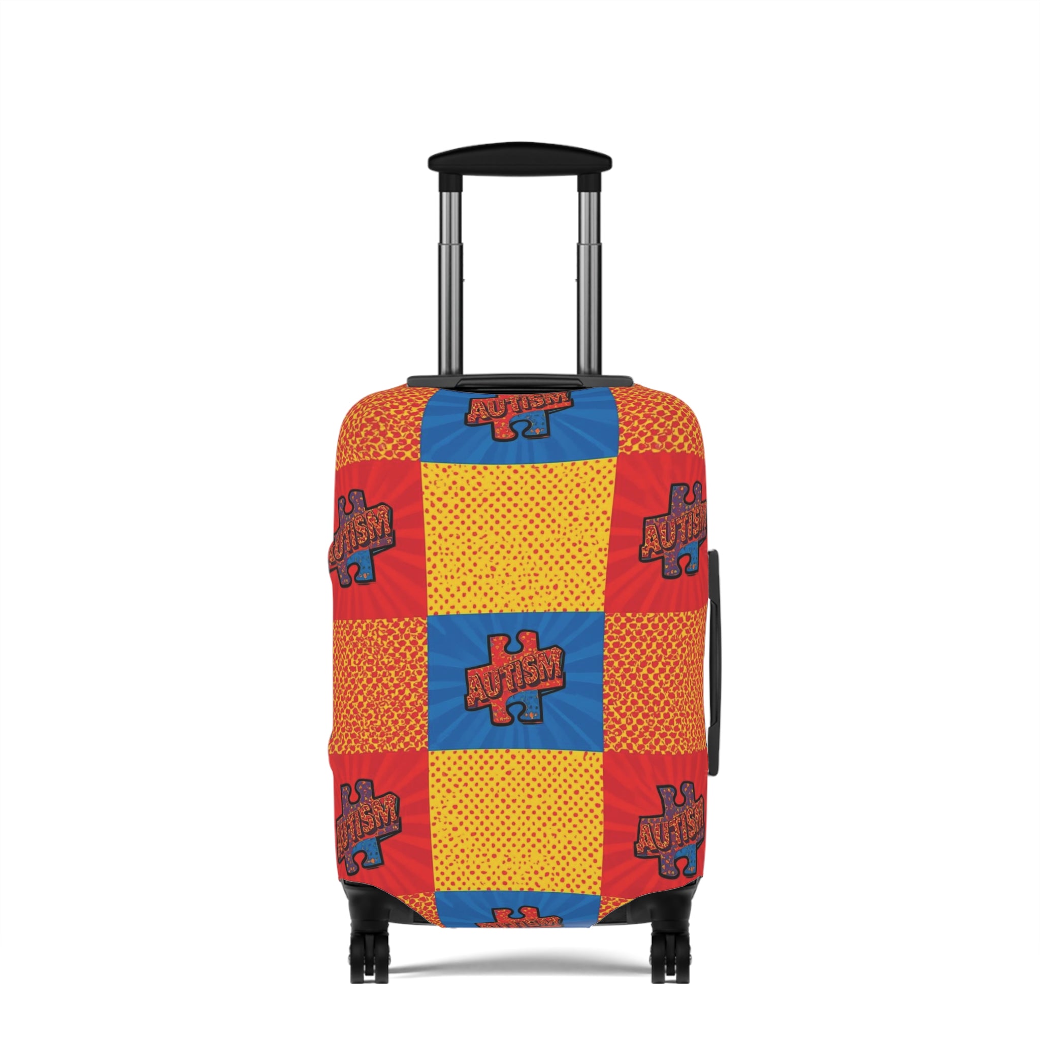 Autism Awareness Puzzle Luggage Cover — Bright Travel Protector