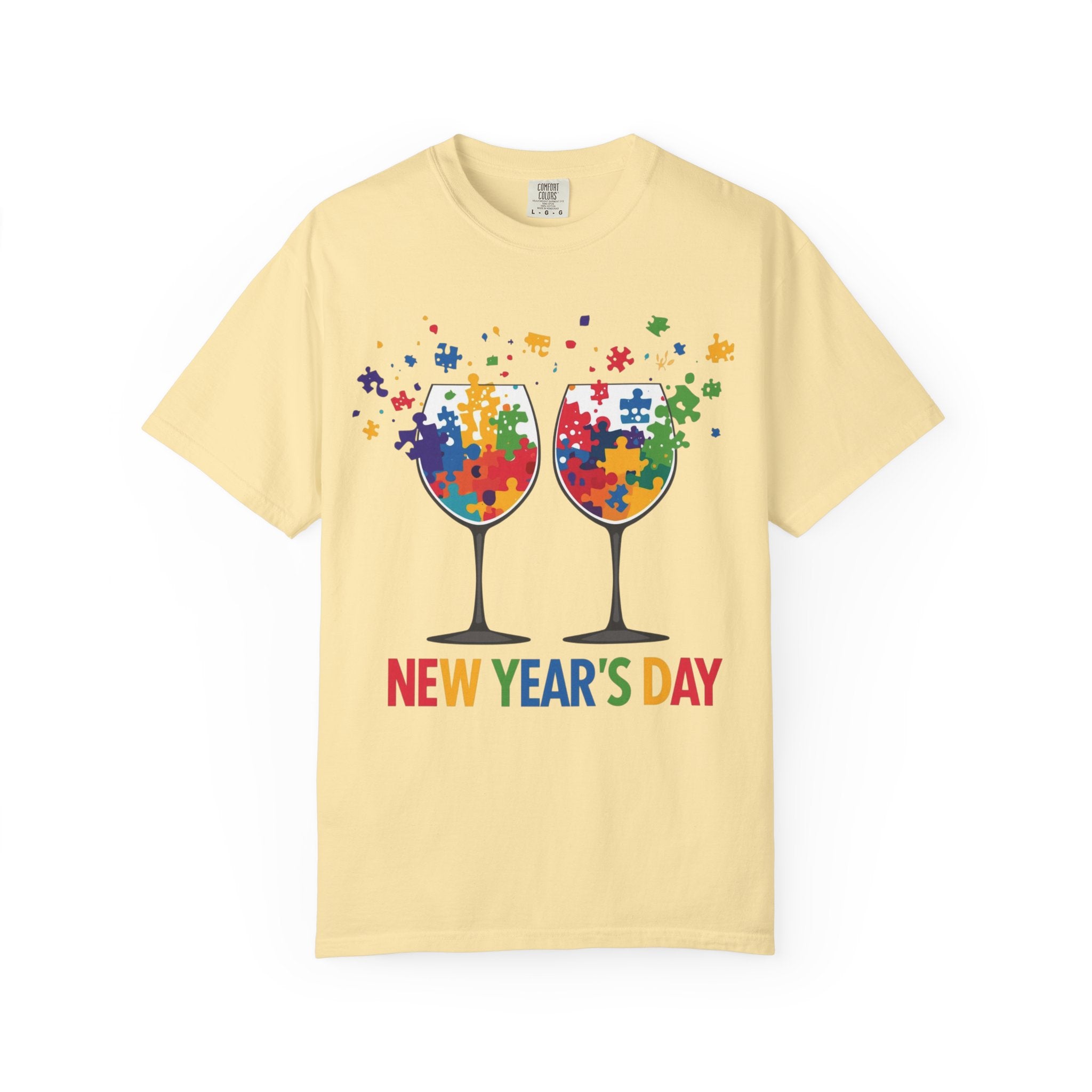 New Year’s Day Puzzle Wine T-Shirt