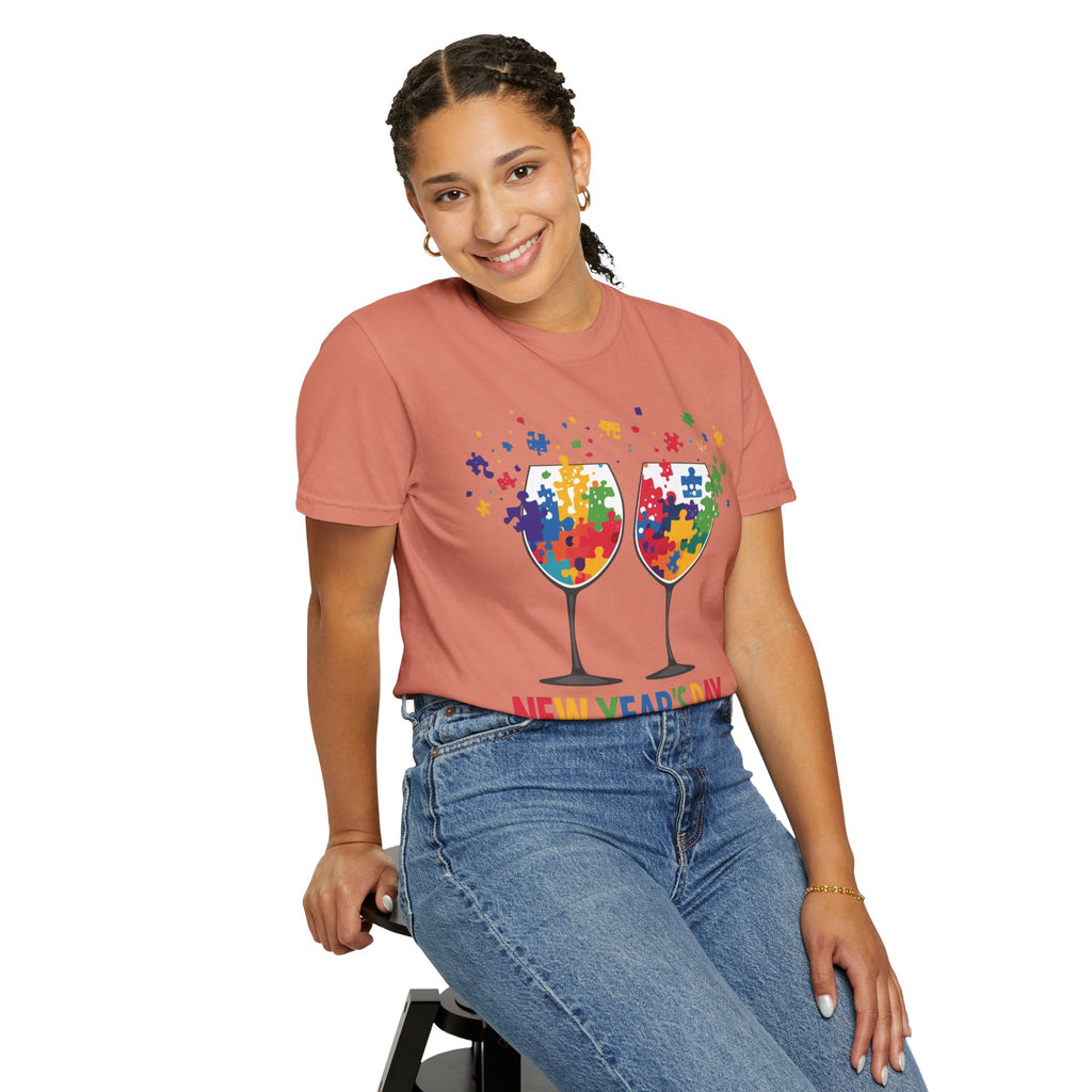 New Year’s Day Puzzle Wine T-Shirt
