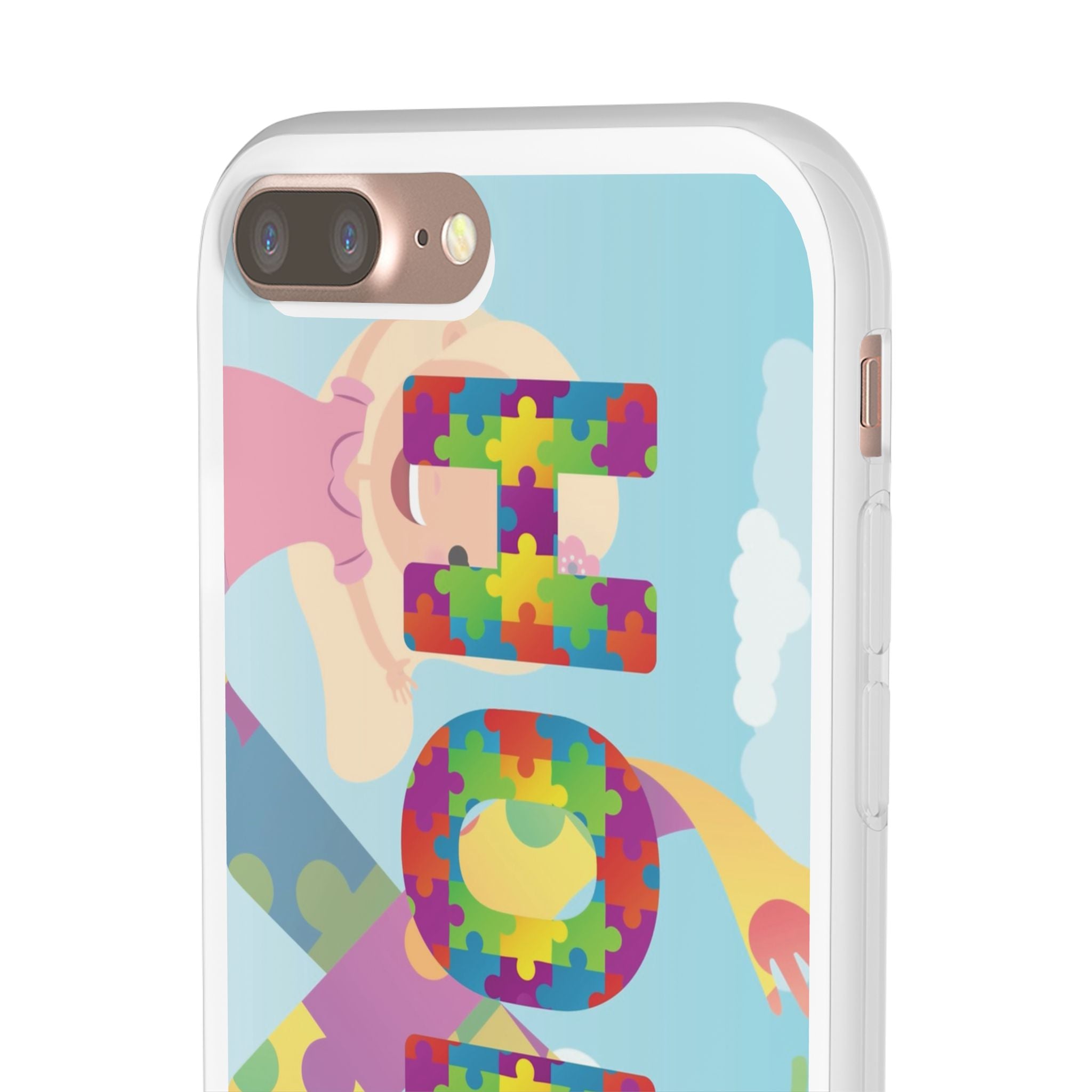 Autism Awareness Phone Case — 'HOPE' Puzzle Heart Flexi Case