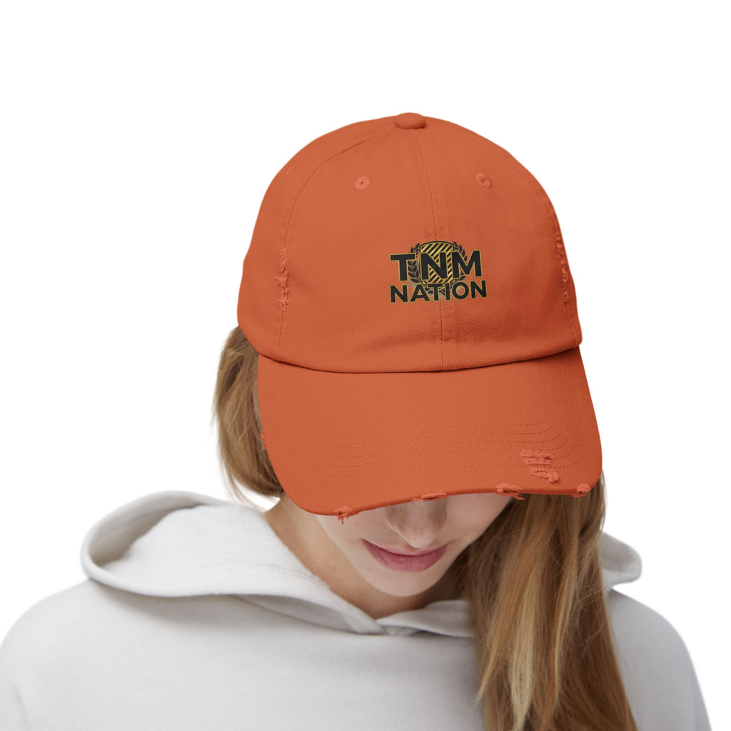 Distressed Baseball Cap — TNM Nation Gold Logo