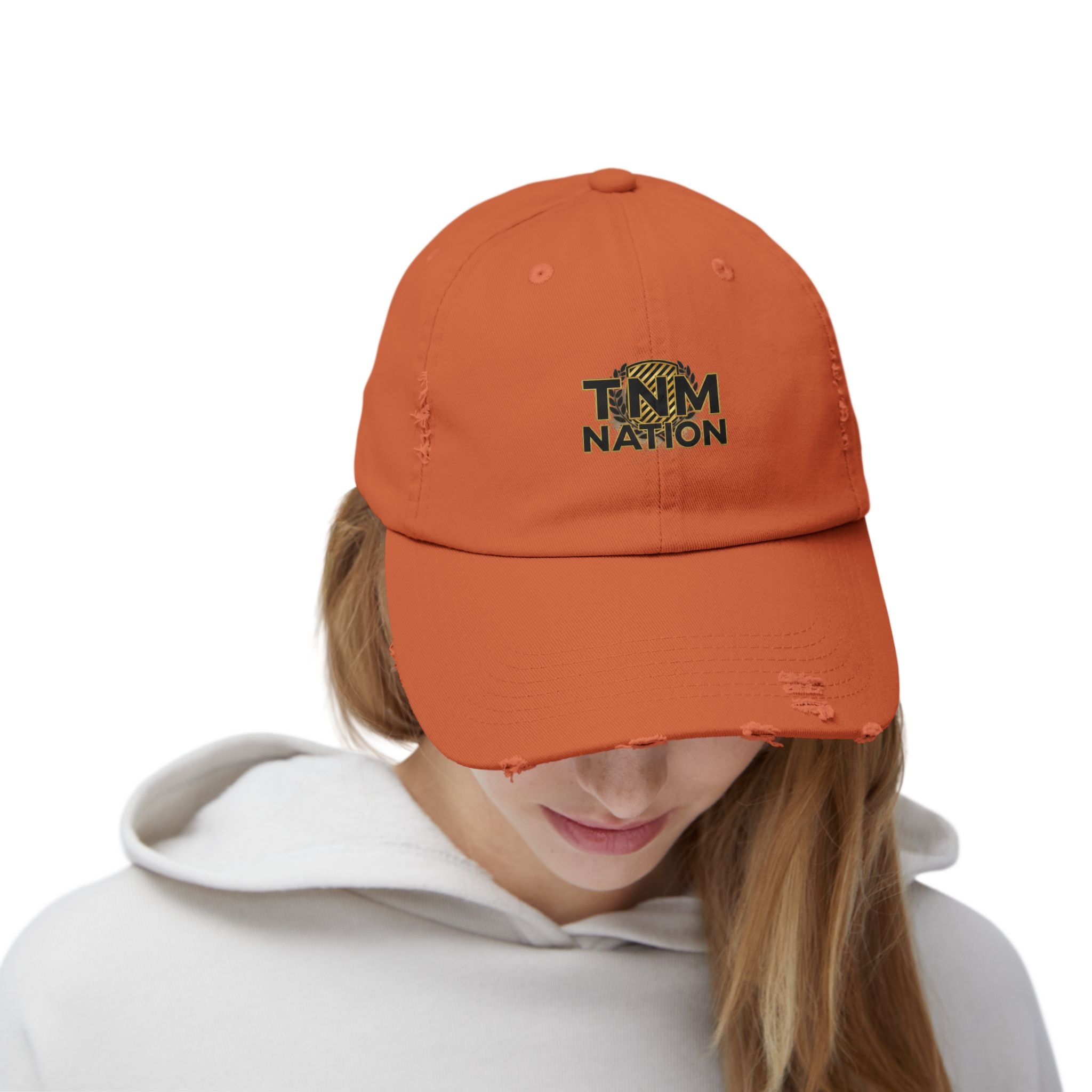 Distressed Baseball Cap — TNM Nation Gold Logo