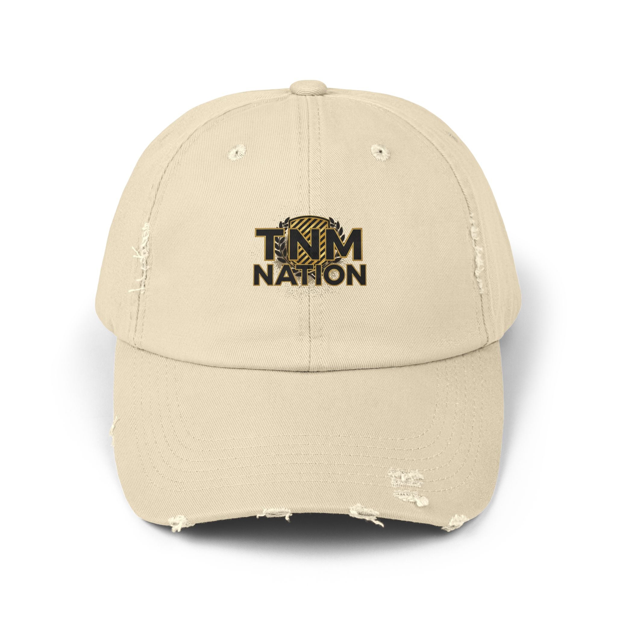 Distressed Baseball Cap — TNM Nation Gold Logo