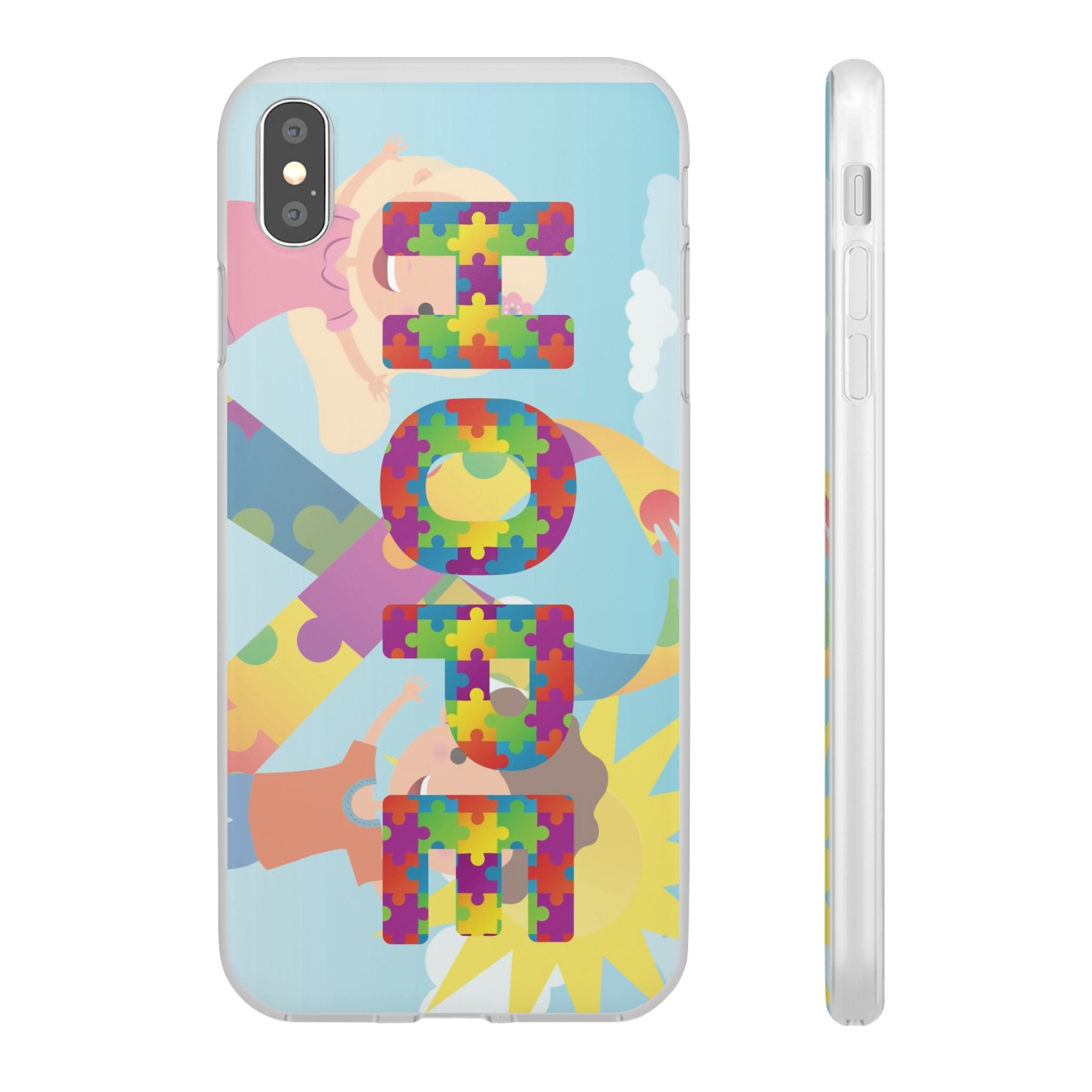 Autism Awareness Phone Case — 'HOPE' Puzzle Heart Flexi Case