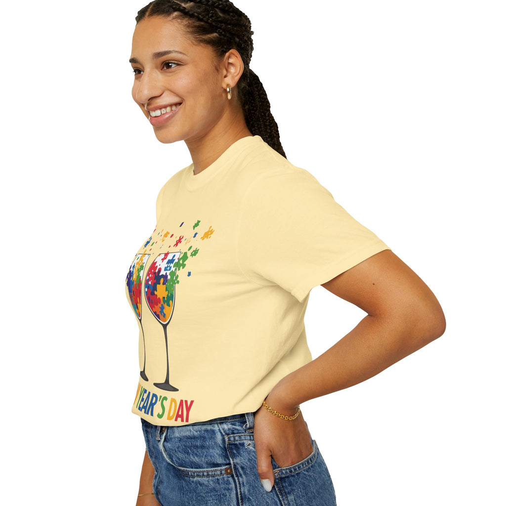 New Year’s Day Puzzle Wine T-Shirt