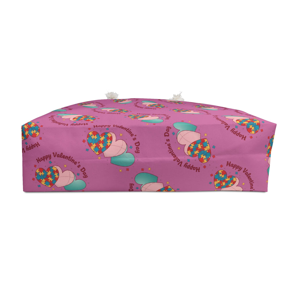 Pink Easter Bunny Weekender Bag — Cute Spring Travel Tote with ‘Happy Easter’ Pattern