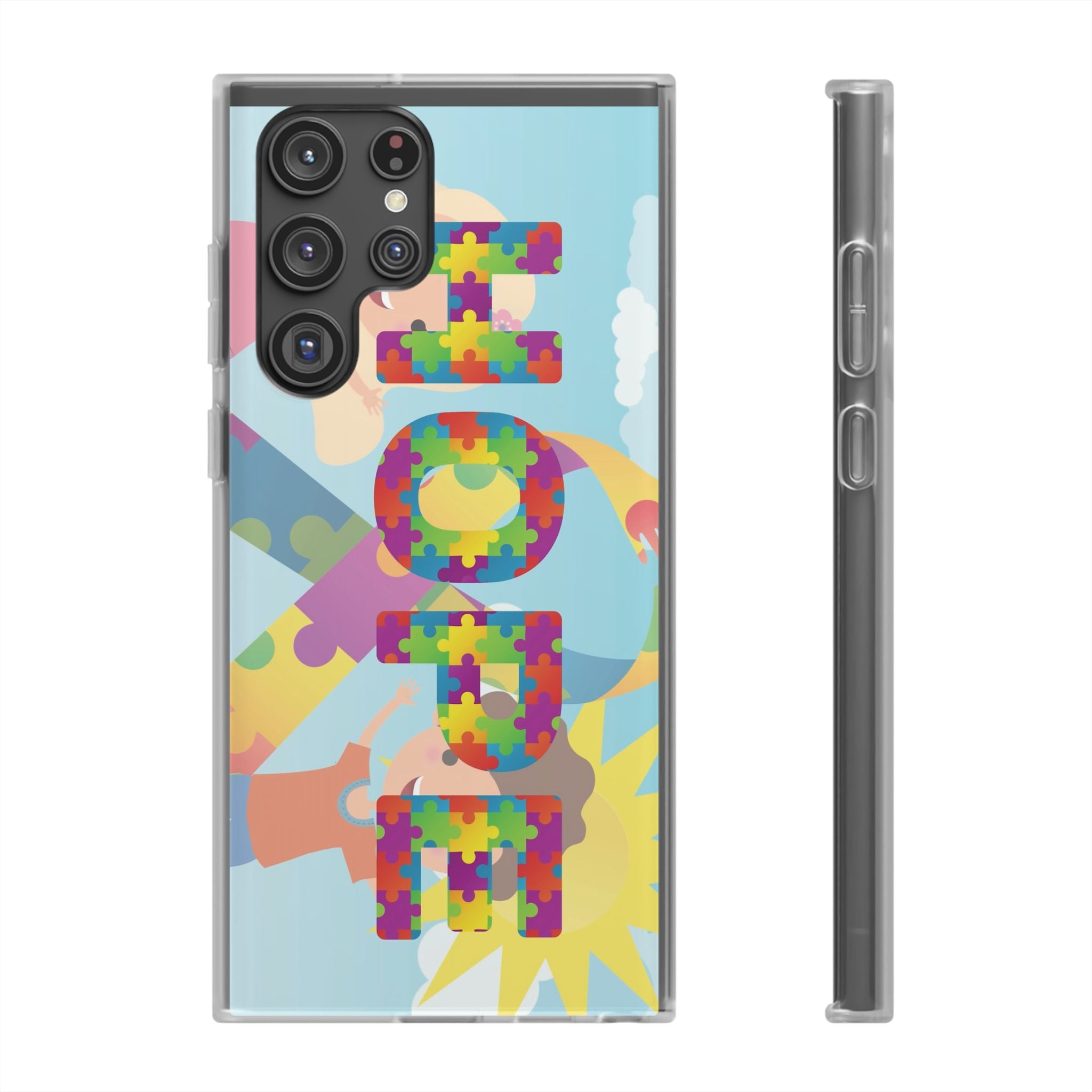 Autism Awareness Phone Case — 'HOPE' Puzzle Heart Flexi Case