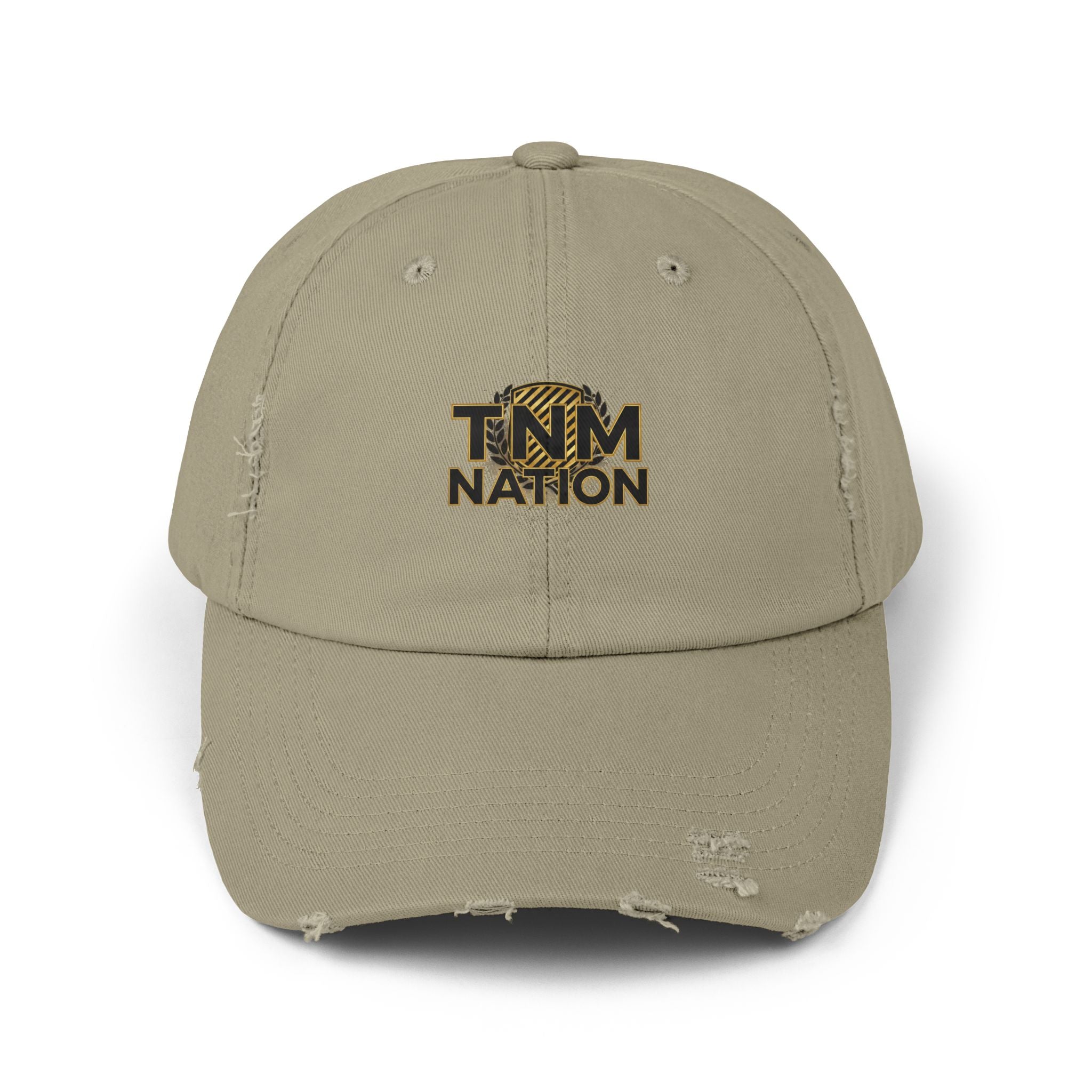 Distressed Baseball Cap — TNM Nation Gold Logo