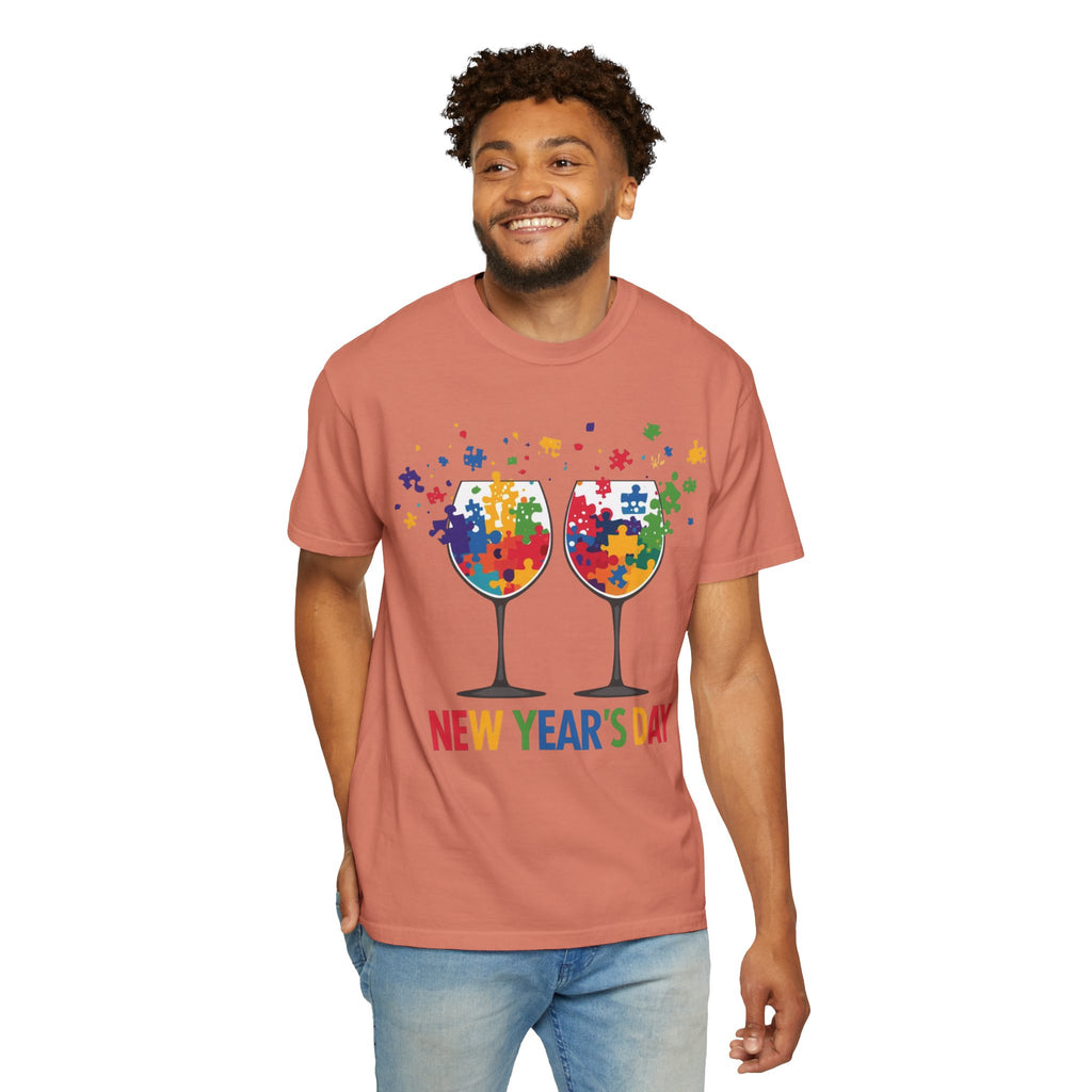 New Year’s Day Puzzle Wine T-Shirt