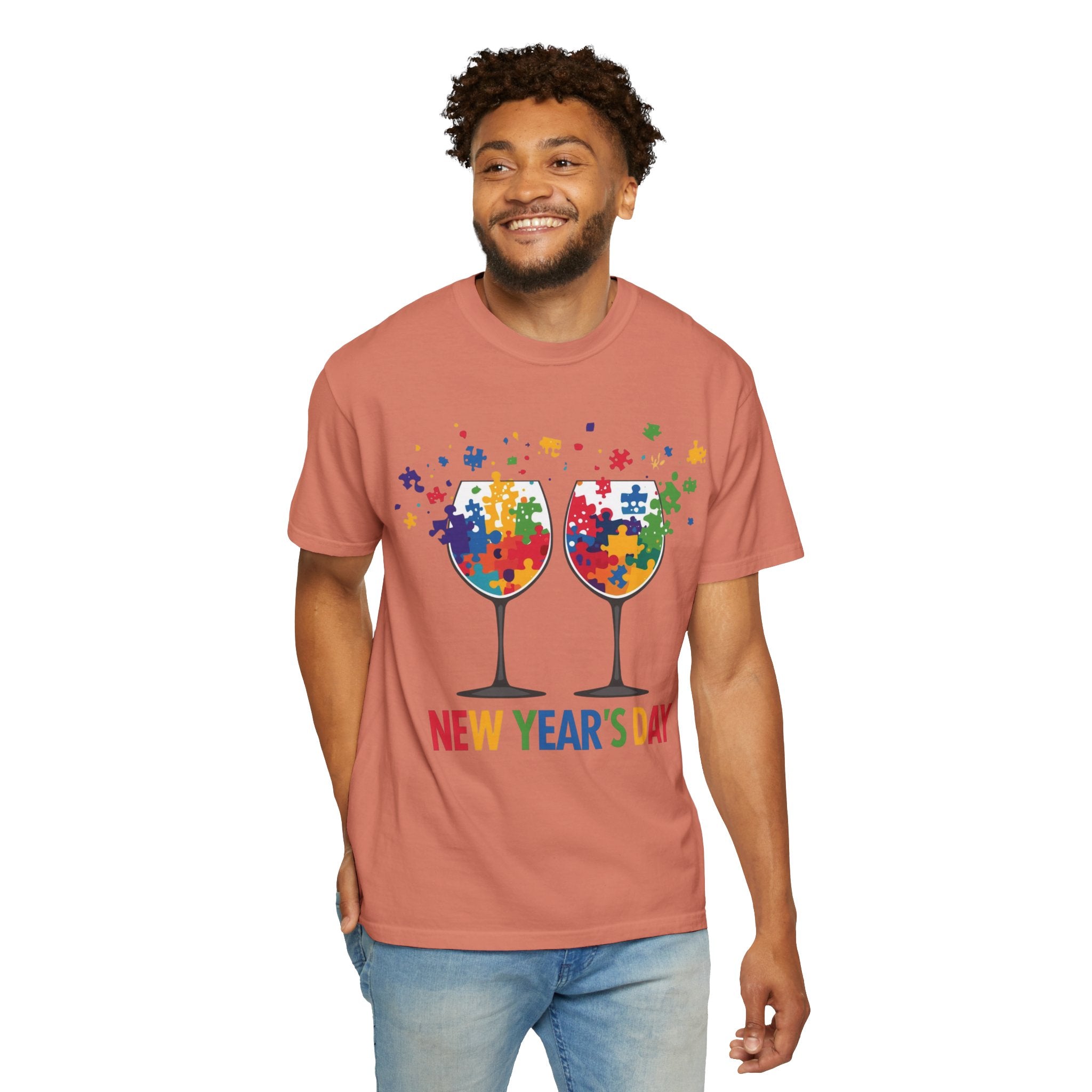 New Year’s Day Puzzle Wine T-Shirt