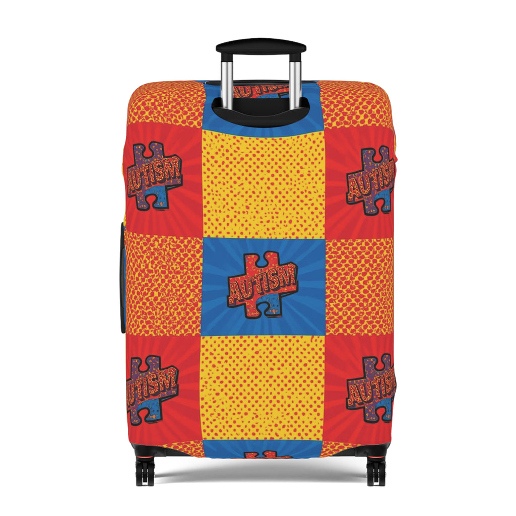 Autism Awareness Puzzle Luggage Cover — Bright Travel Protector