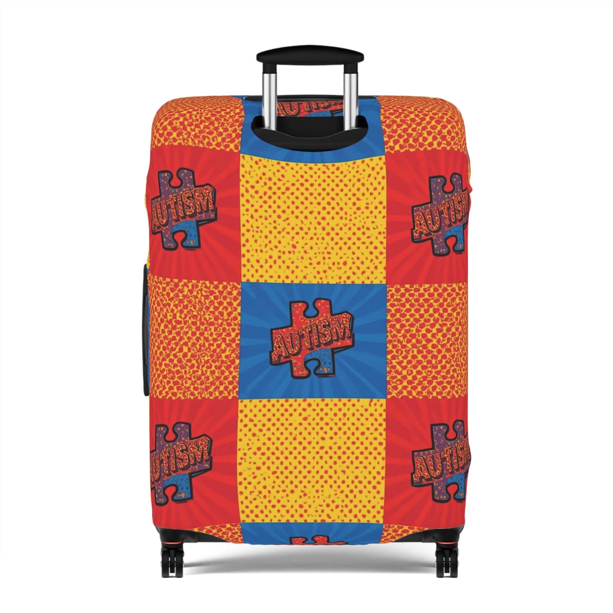 Autism Awareness Puzzle Luggage Cover — Bright Travel Protector