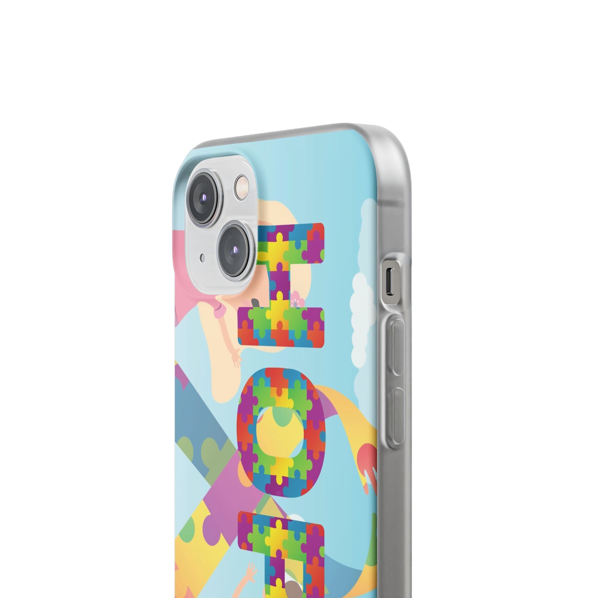 Autism Awareness Phone Case — 'HOPE' Puzzle Heart Flexi Case