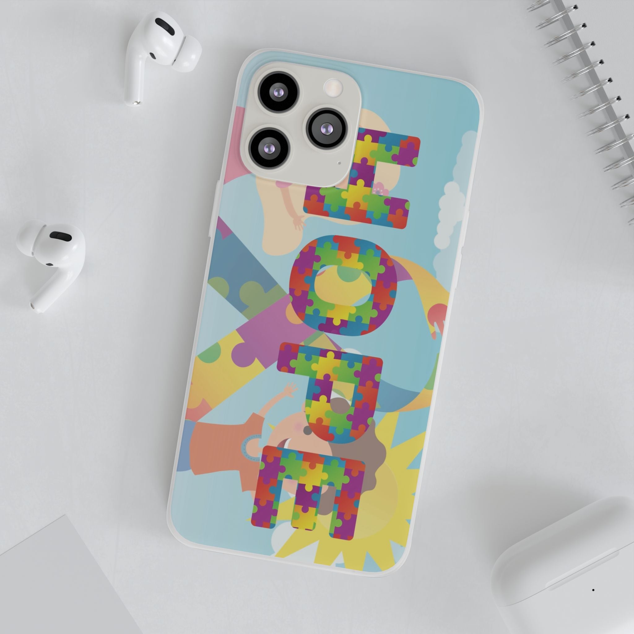 Autism Awareness Phone Case — 'HOPE' Puzzle Heart Flexi Case