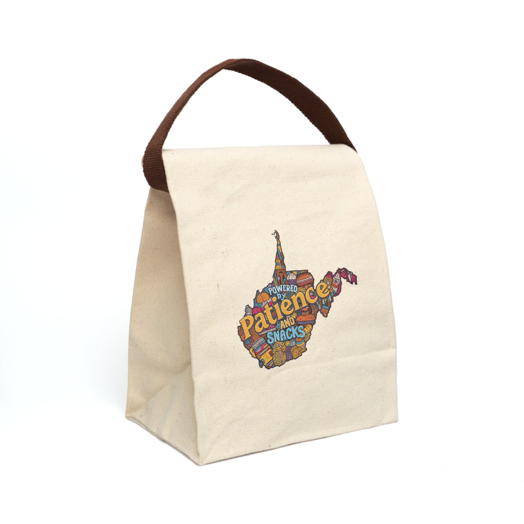 Canvas Lunch Bag — 'You Need Patience and Snacks' WV State Snack Tote