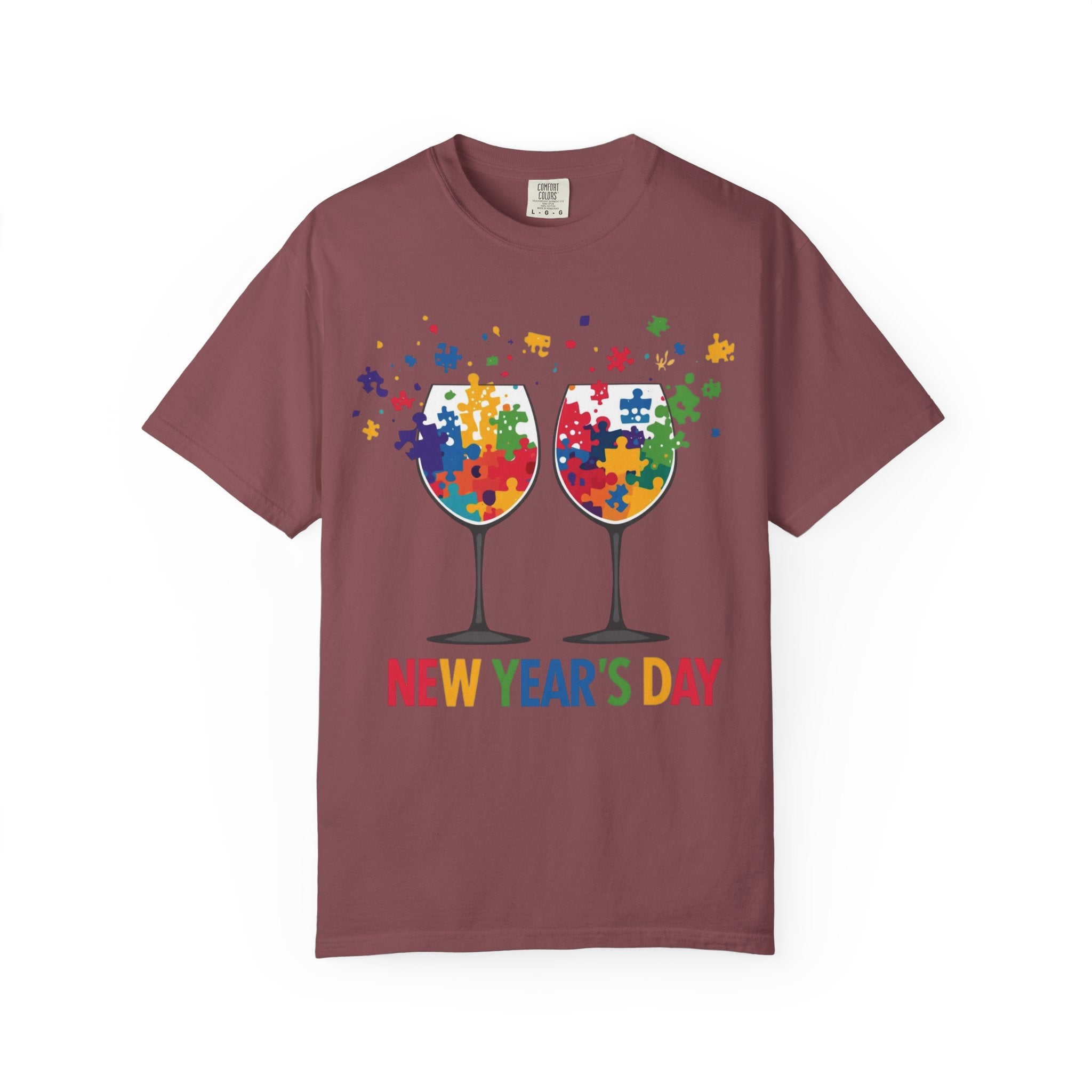 New Year’s Day Puzzle Wine T-Shirt