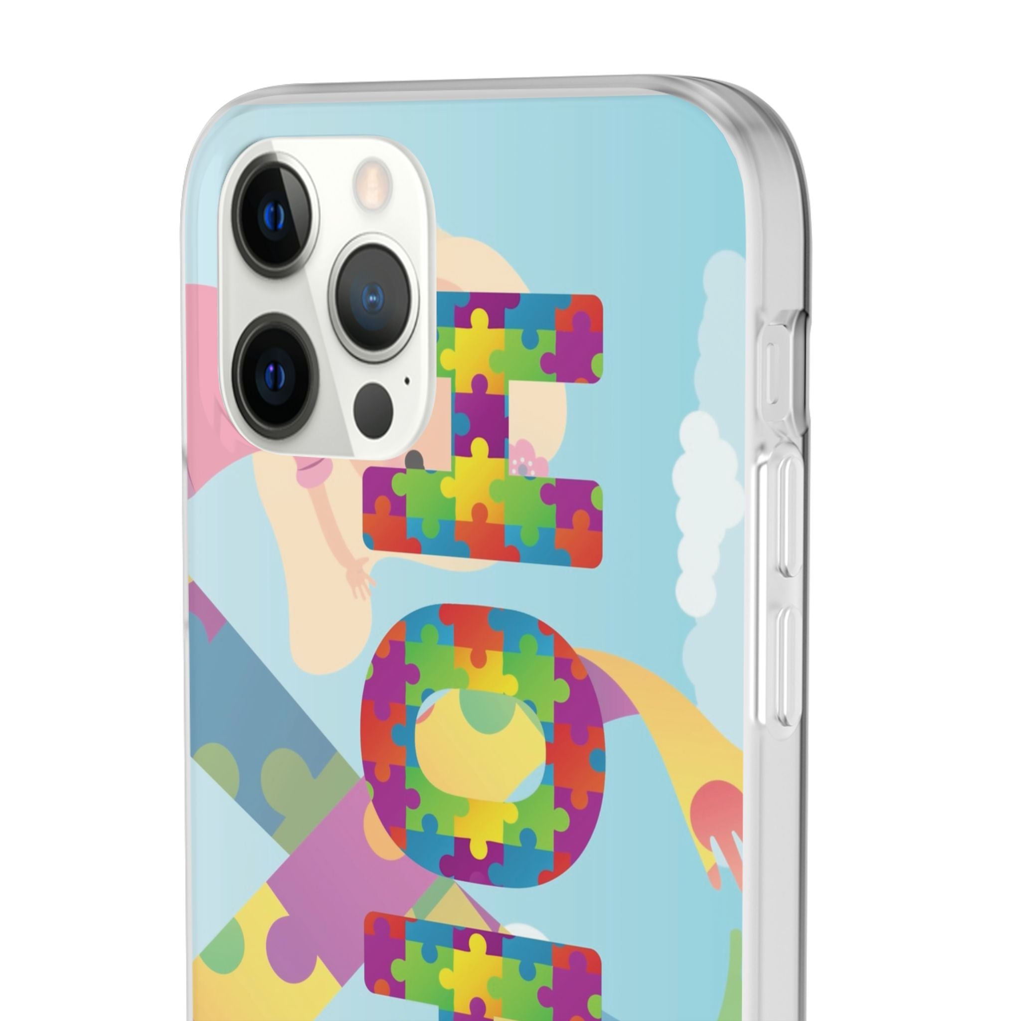 Autism Awareness Phone Case — 'HOPE' Puzzle Heart Flexi Case