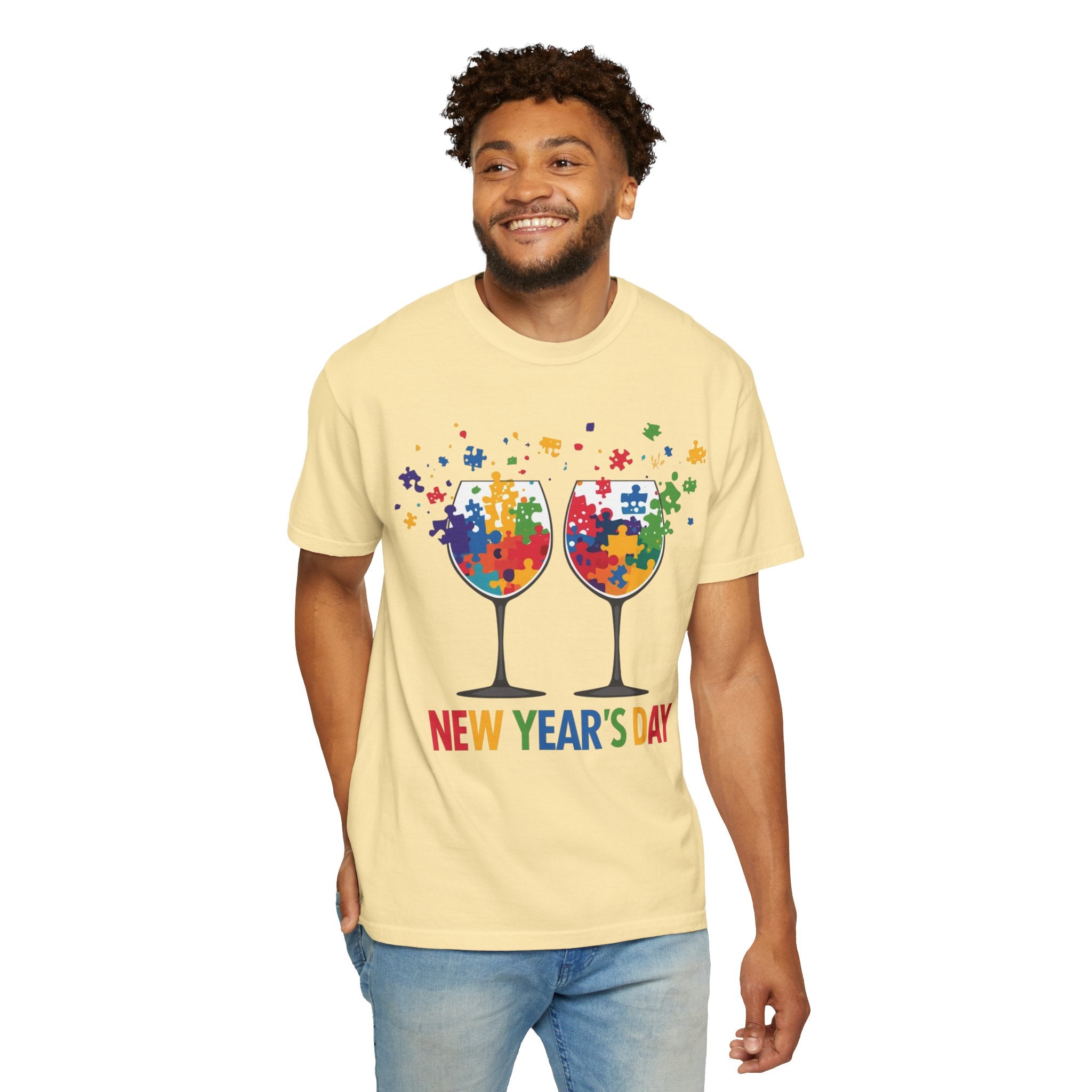 New Year’s Day Puzzle Wine T-Shirt