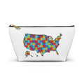 Autism Awareness USA Puzzle Map Accessory Pouch