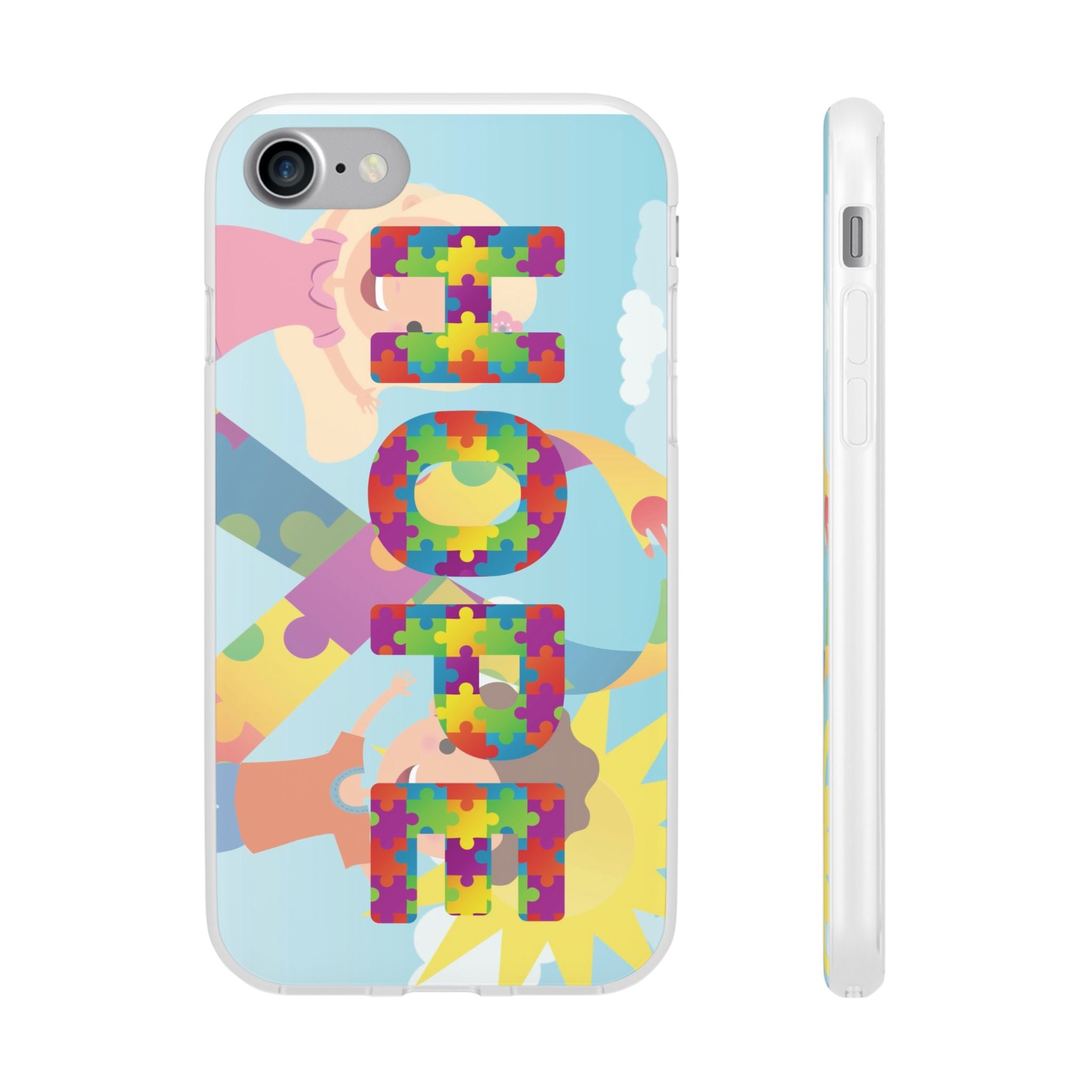 Autism Awareness Phone Case — 'HOPE' Puzzle Heart Flexi Case