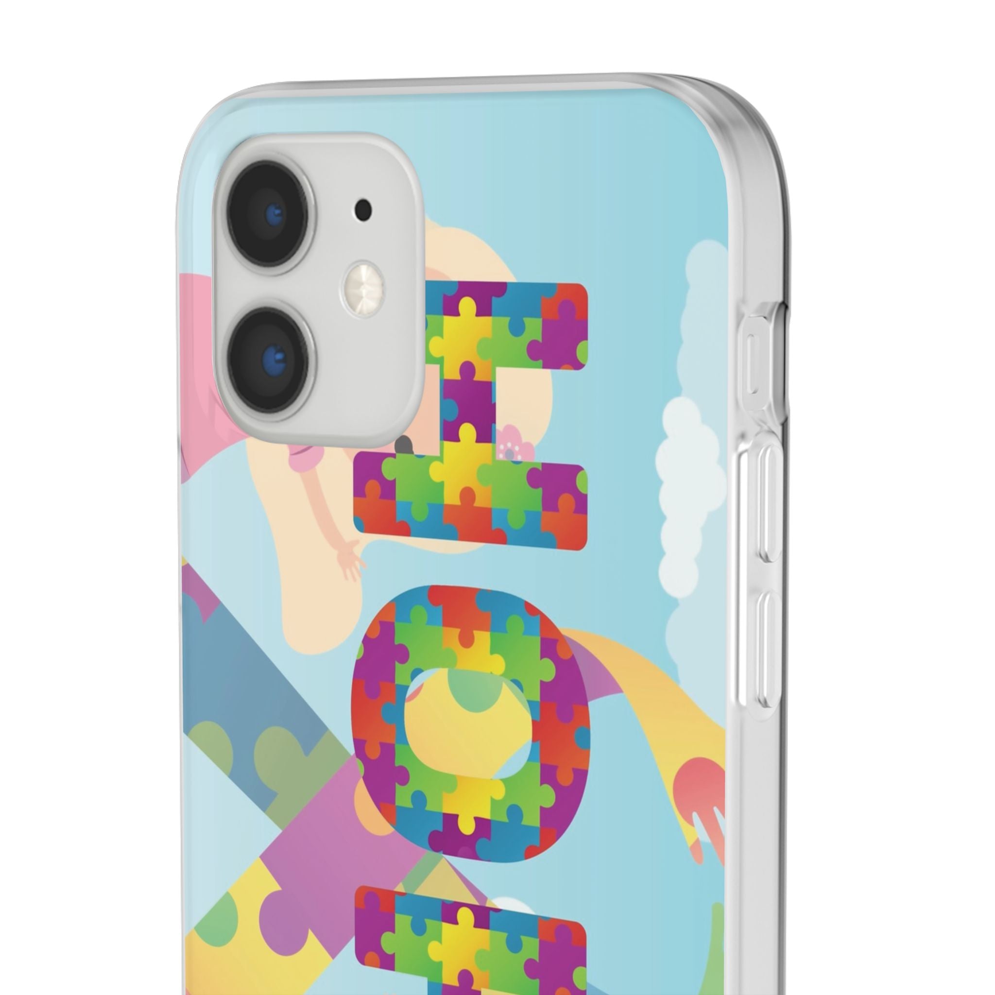Autism Awareness Phone Case — 'HOPE' Puzzle Heart Flexi Case