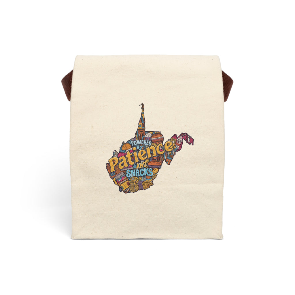Canvas Lunch Bag — 'You Need Patience and Snacks' WV State Snack Tote