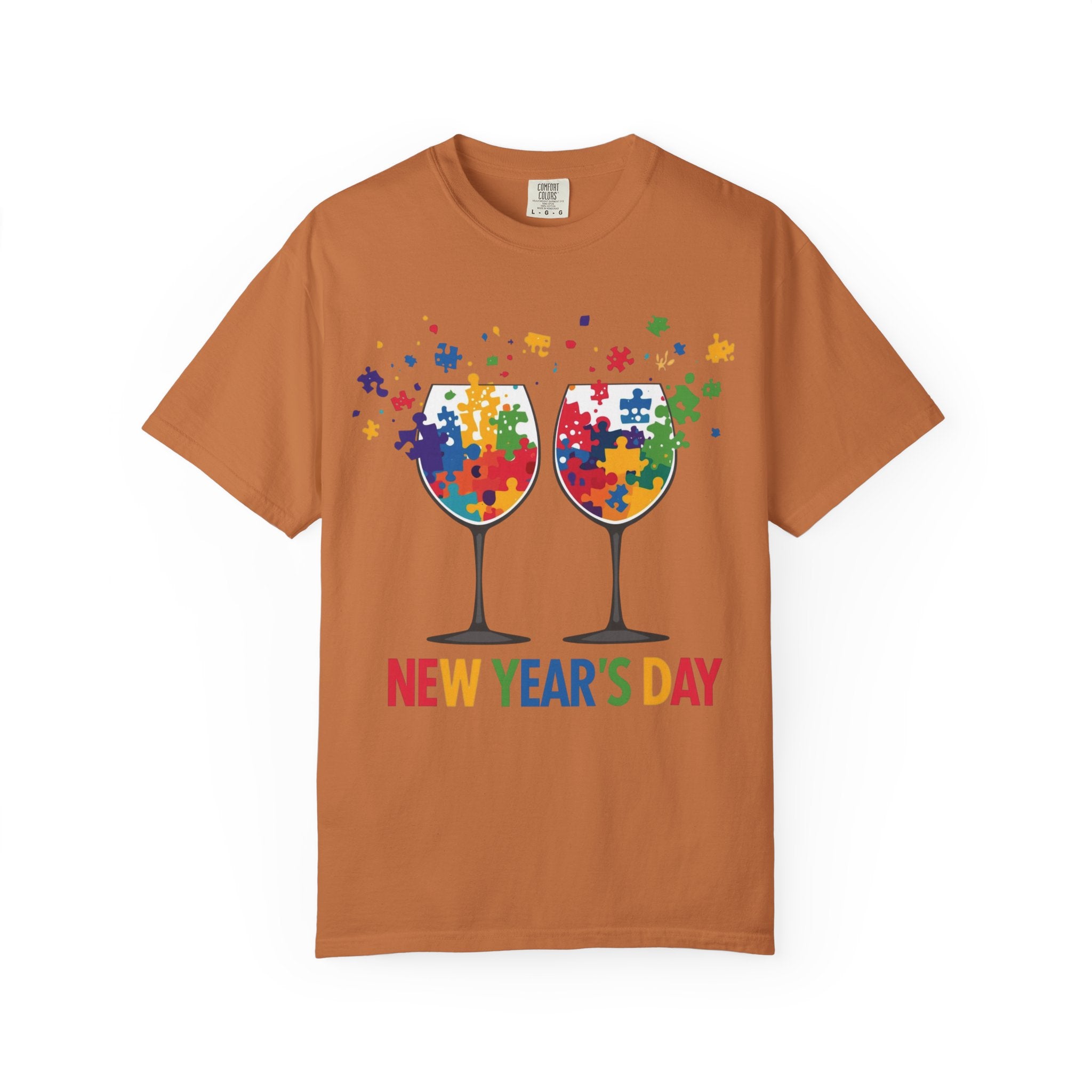 New Year’s Day Puzzle Wine T-Shirt
