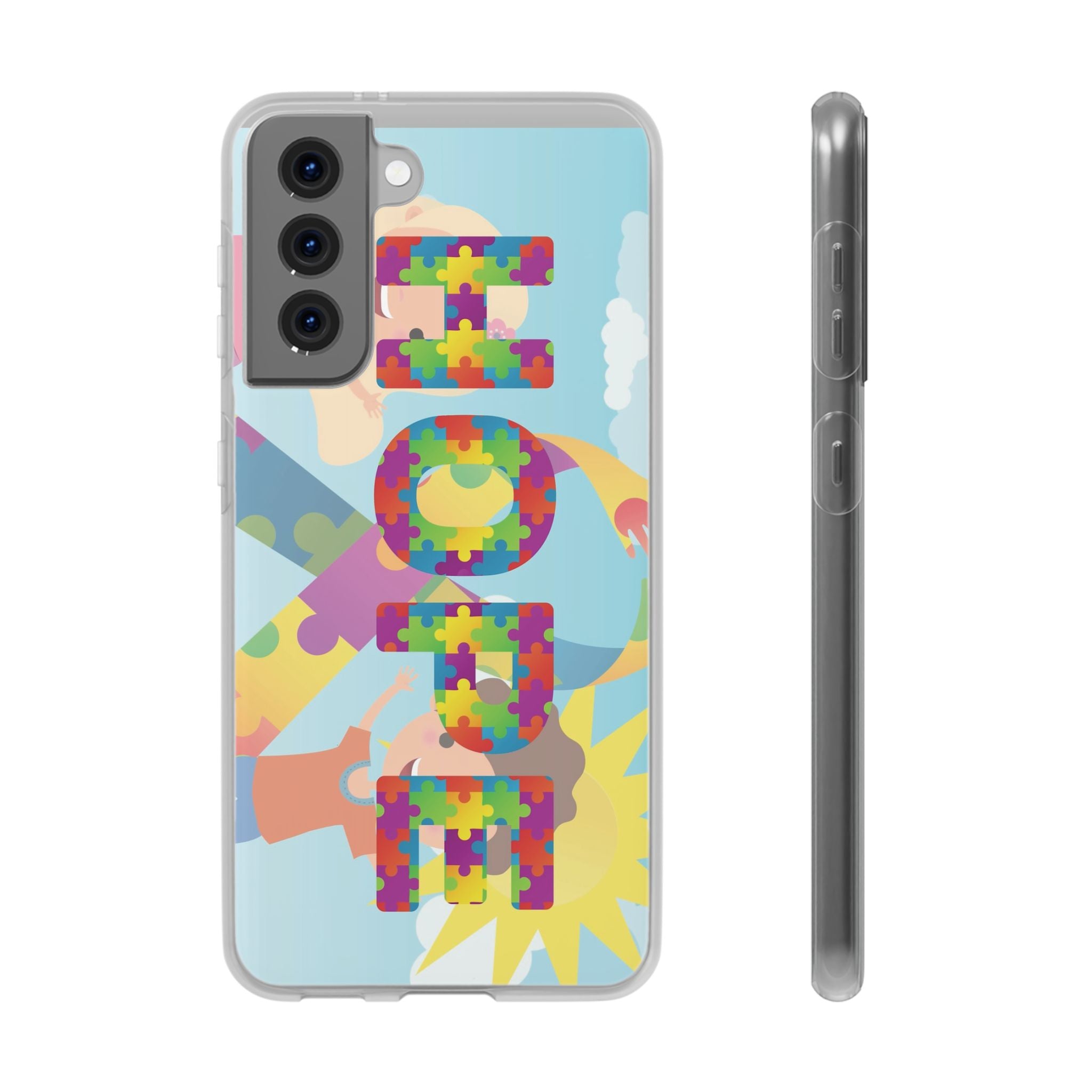 Autism Awareness Phone Case — 'HOPE' Puzzle Heart Flexi Case