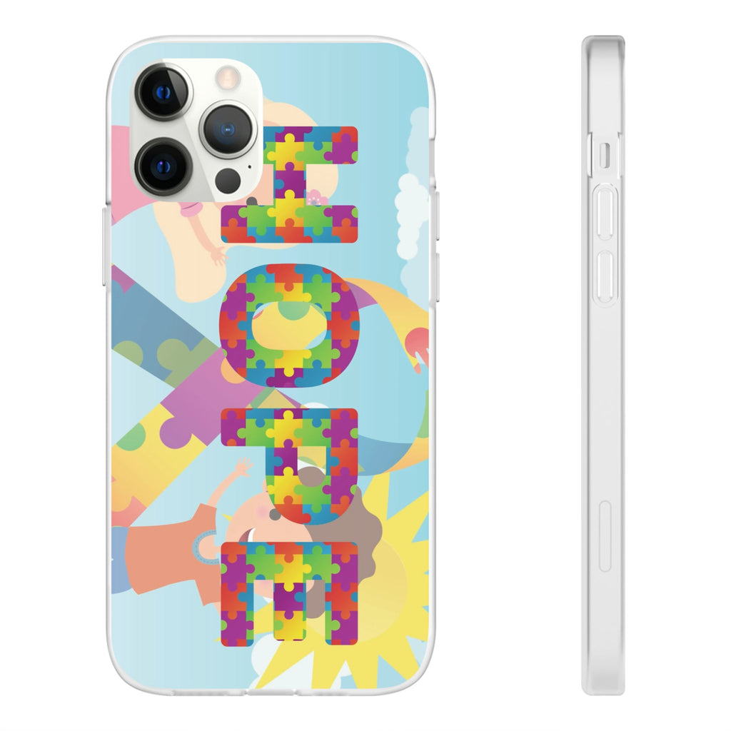Autism Awareness Phone Case — 'HOPE' Puzzle Heart Flexi Case