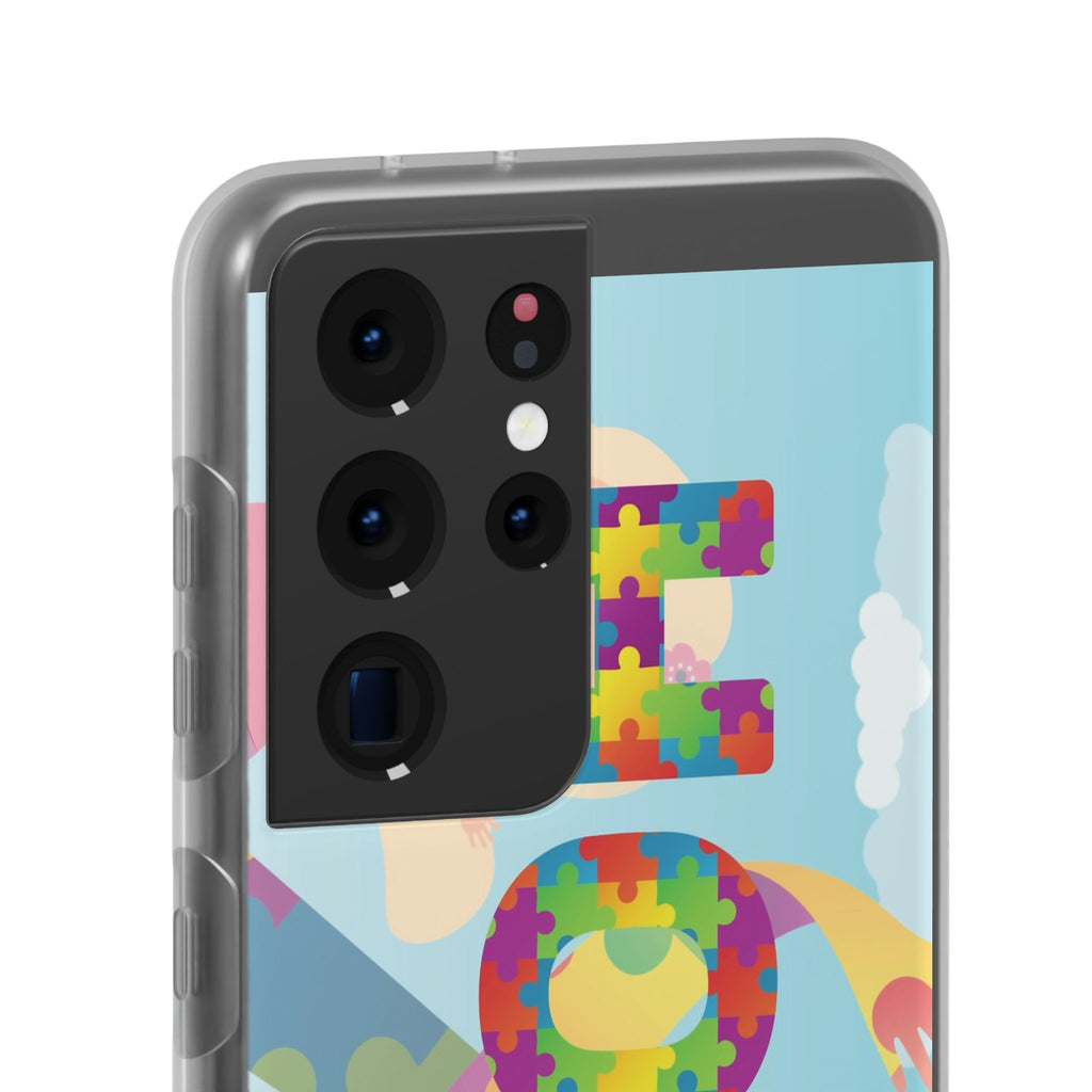Autism Awareness Phone Case — 'HOPE' Puzzle Heart Flexi Case