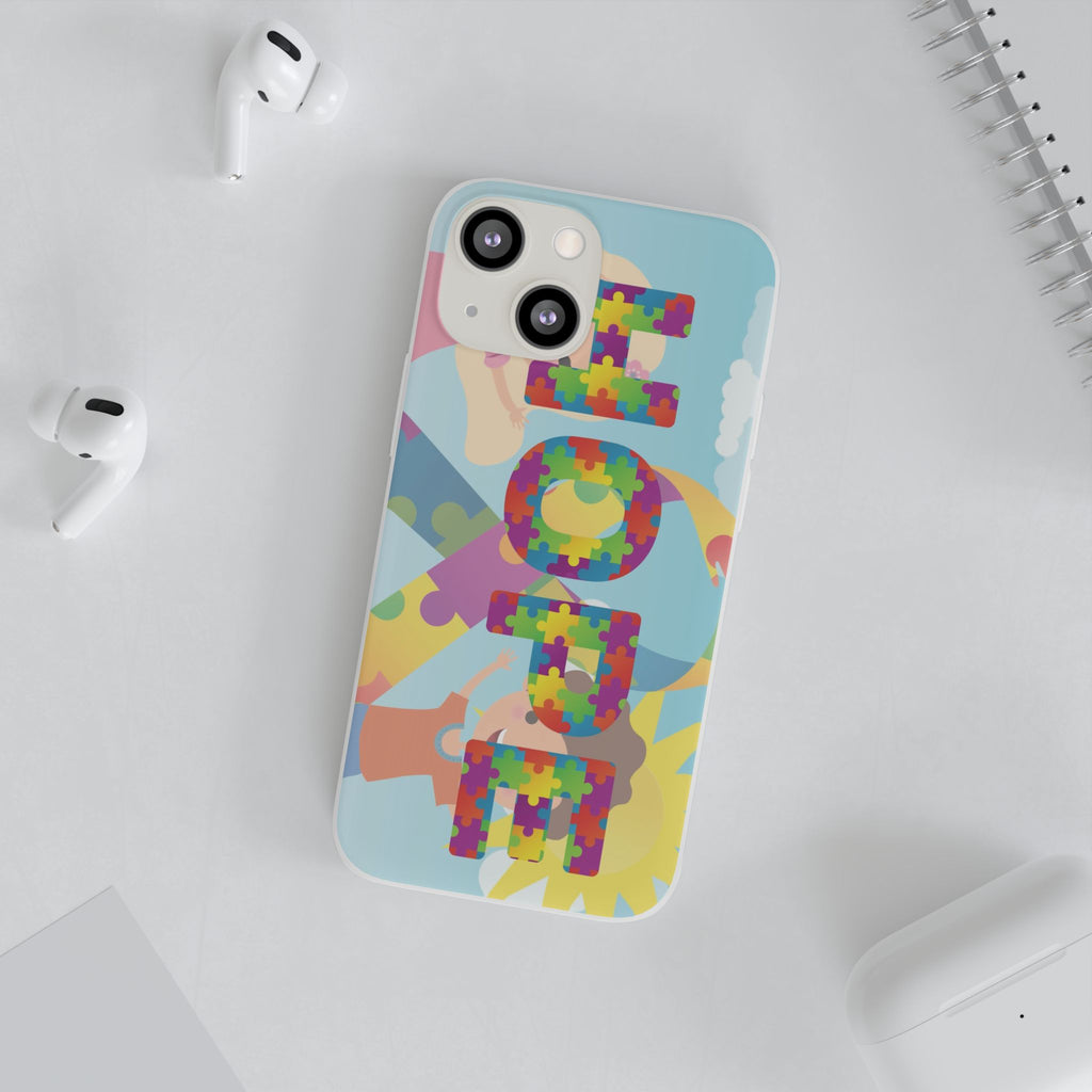 Autism Awareness Phone Case — 'HOPE' Puzzle Heart Flexi Case