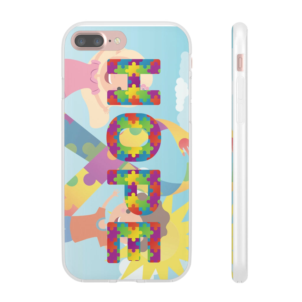 Autism Awareness Phone Case — 'HOPE' Puzzle Heart Flexi Case
