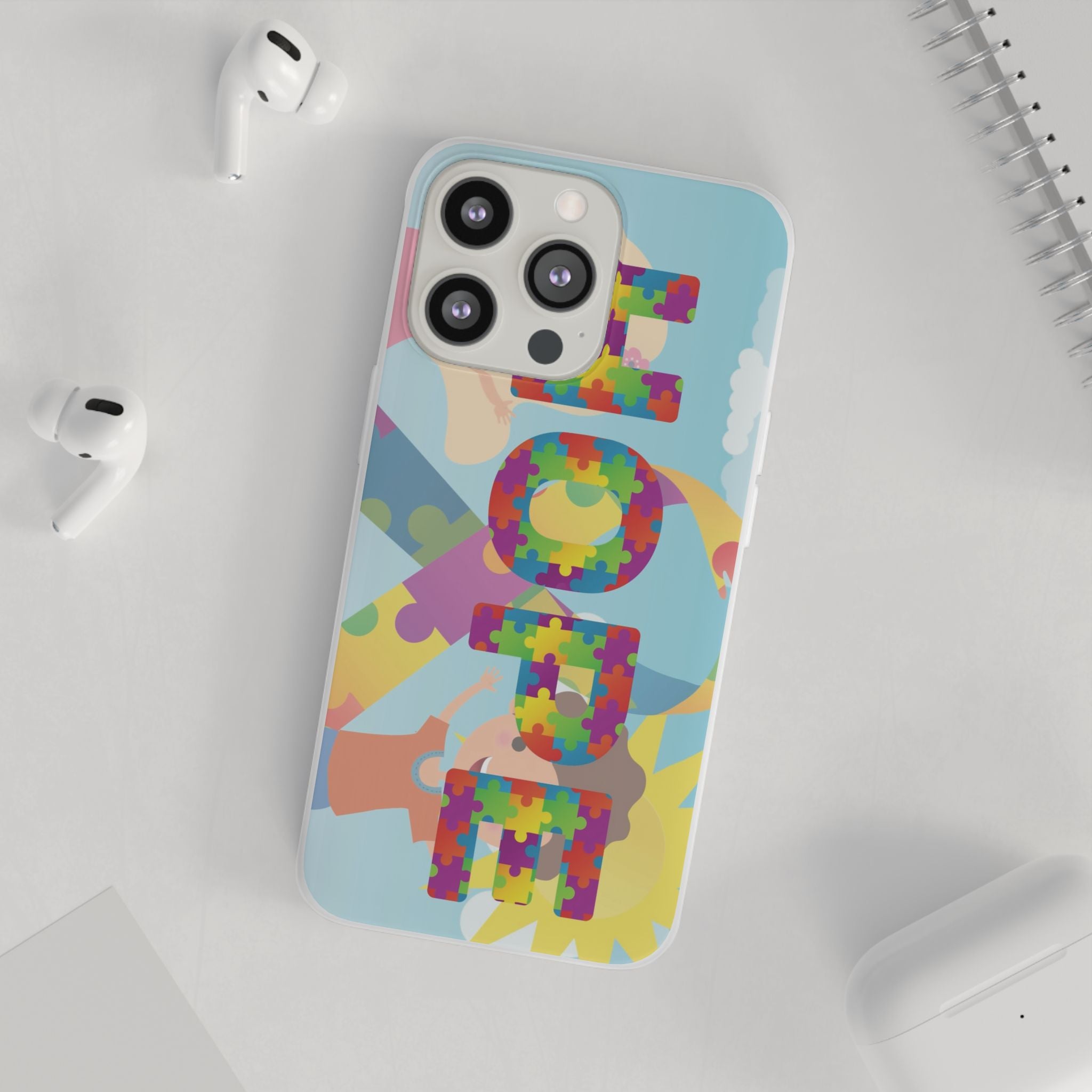 Autism Awareness Phone Case — 'HOPE' Puzzle Heart Flexi Case