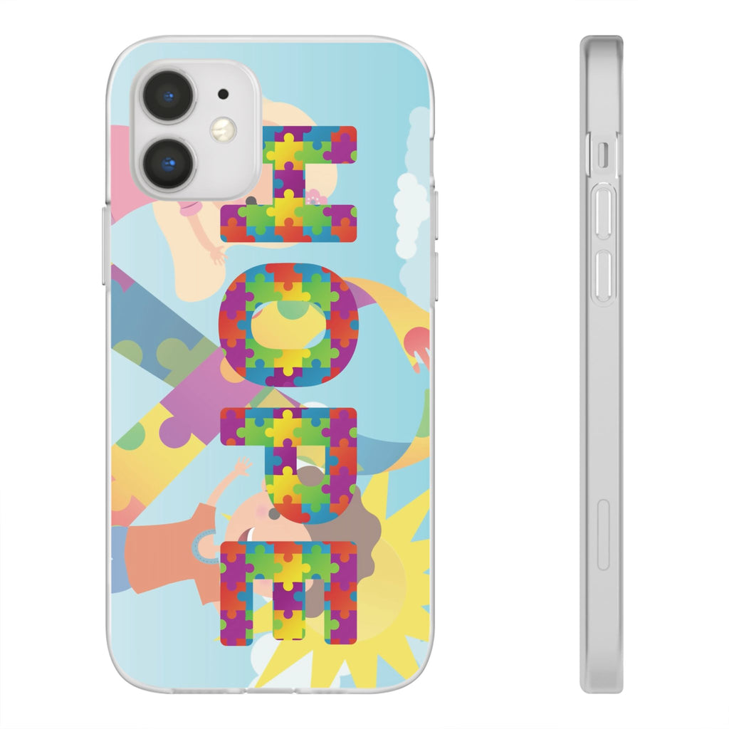 Autism Awareness Phone Case — 'HOPE' Puzzle Heart Flexi Case